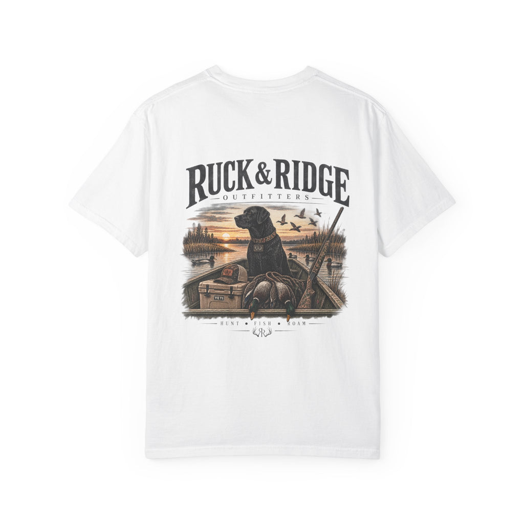 Duck Hunting Graphic T-Shirt — Ruck & Ridge Retriever Scene