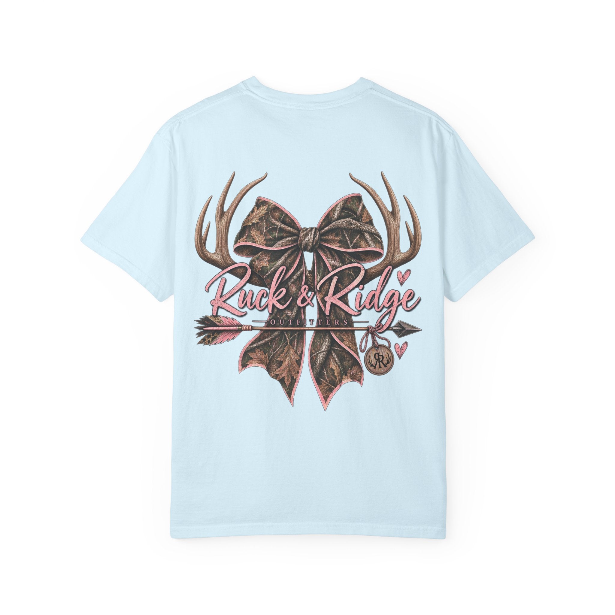 Camo Antler Bow Tee — 'Rack & Ridge' Hunting Graphic T-Shirt