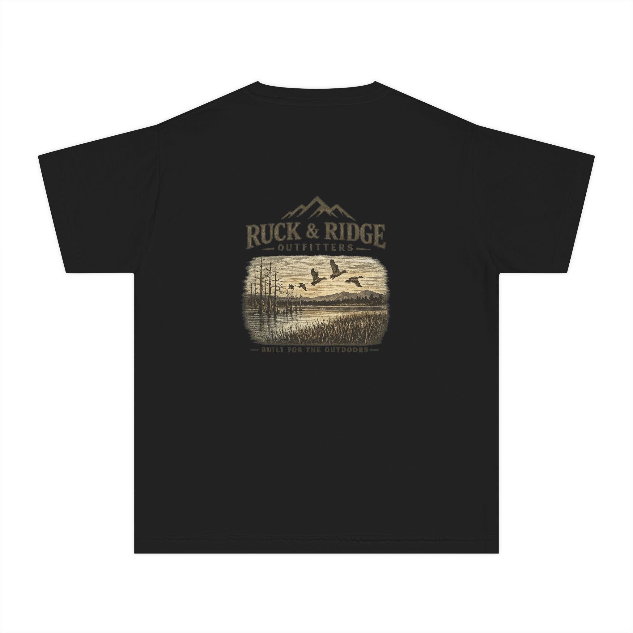 Ruck & Ridge Youth Tee - Outdoorsy Mountain Waterfowl Graphic - Ruck & Ridge Outfitters
