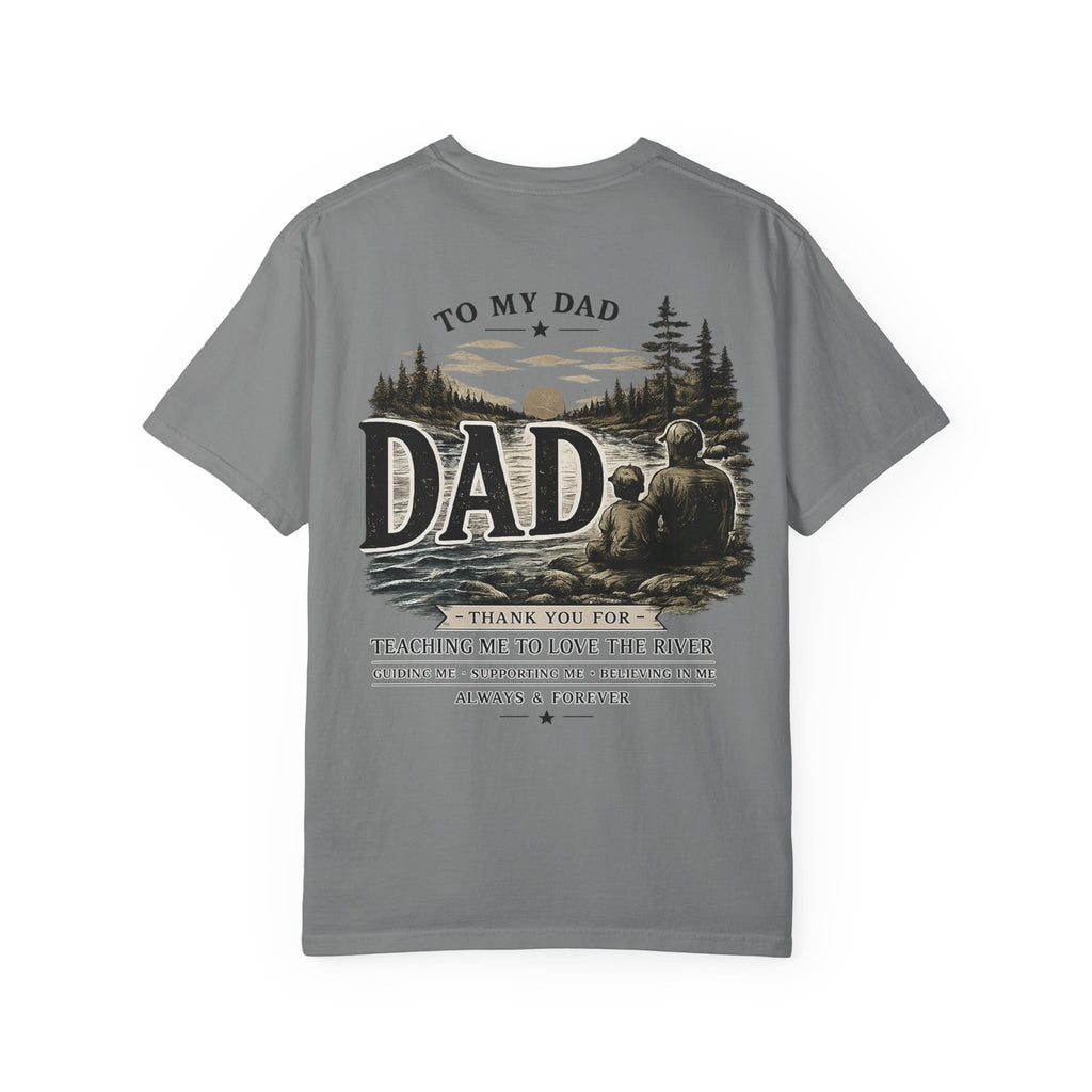 Dad Fishing Scene T-Shirt — "To My Dad" Sentimental Outdoors Gift