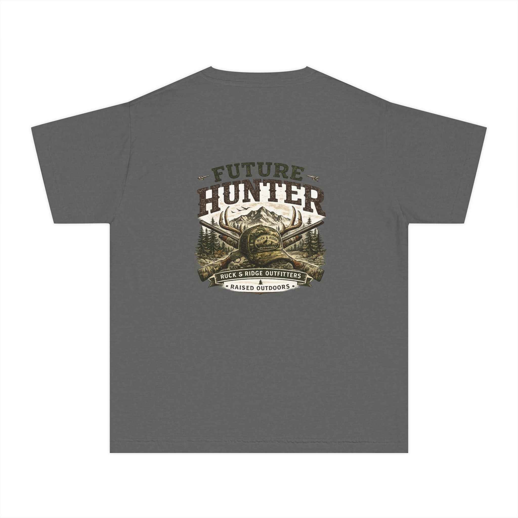 Youth Tee — 'Future Hunter' Mountain & Antler Graphic - Ruck & Ridge Outfitters