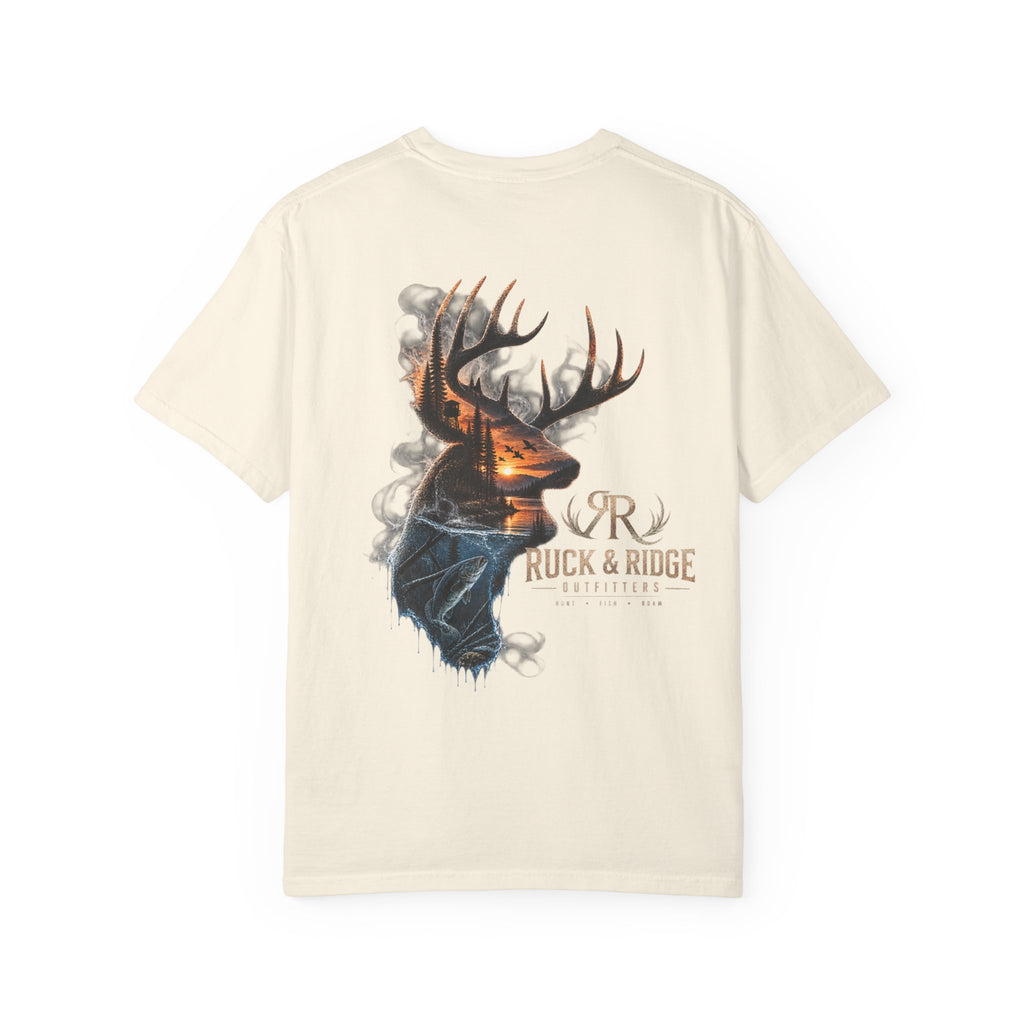 Deer Double-Exposure T-Shirt — Ruck & Ridge Hunting Graphic Tee
