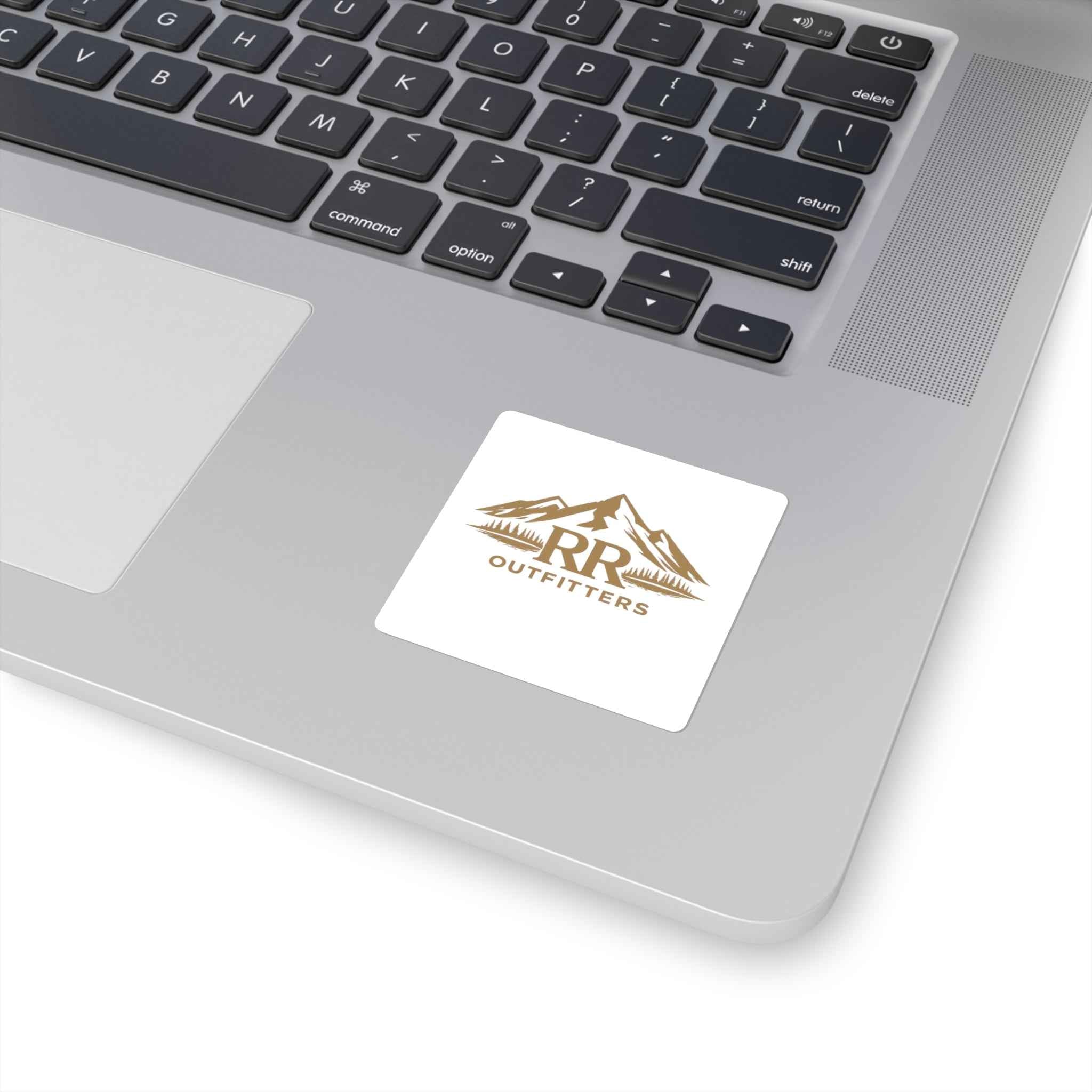 Square Sticker — RR Outfitters Logo Mountain Decal