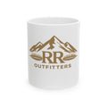 RR Outfitters Mountain Logo Ceramic Mug – Outdoor Camping Coffee Cup (11oz, 15oz)