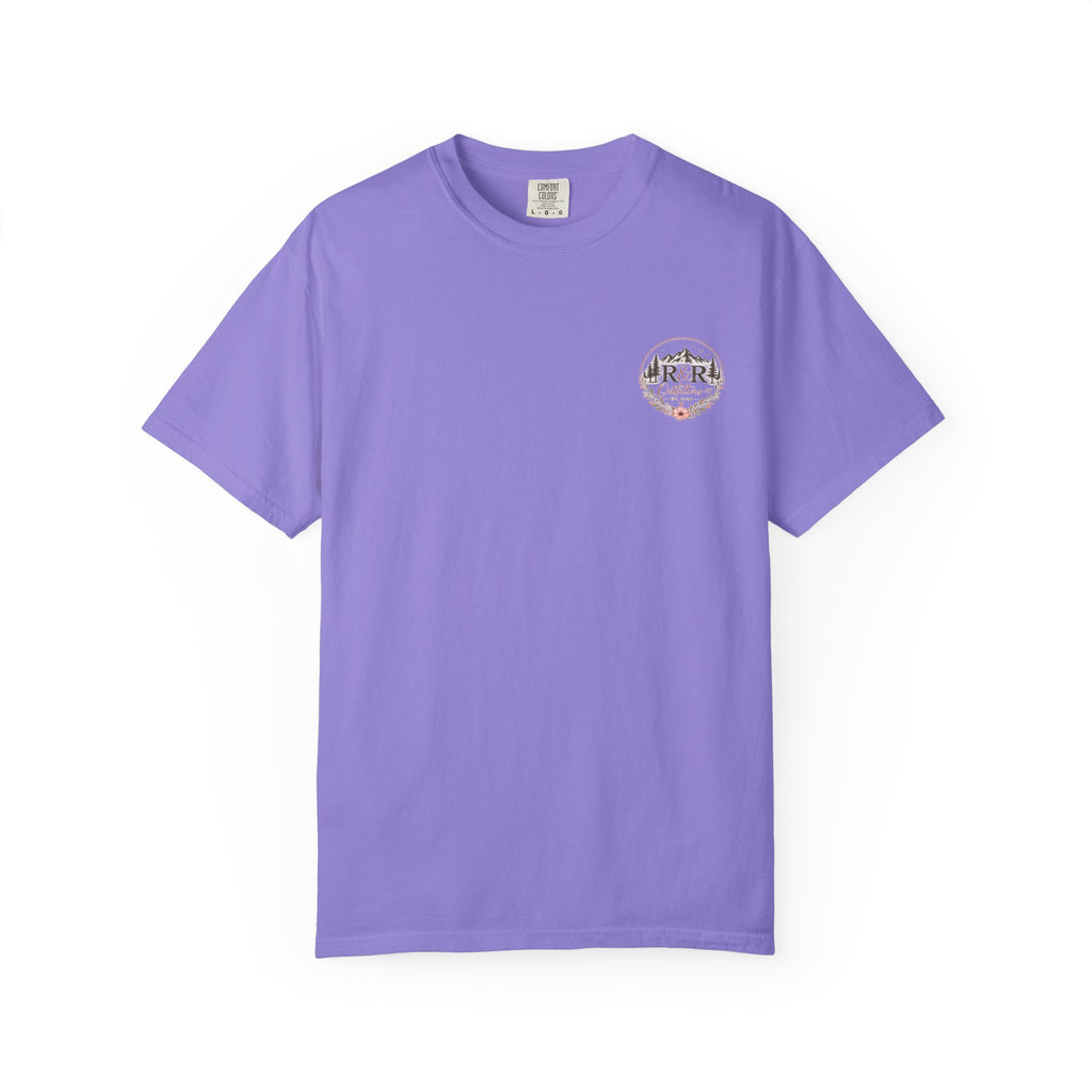 R&R Outfitters Floral Mountain T-Shirt — Est. 2023 Outdoor Logo Tee - Ruck & Ridge Outfitters