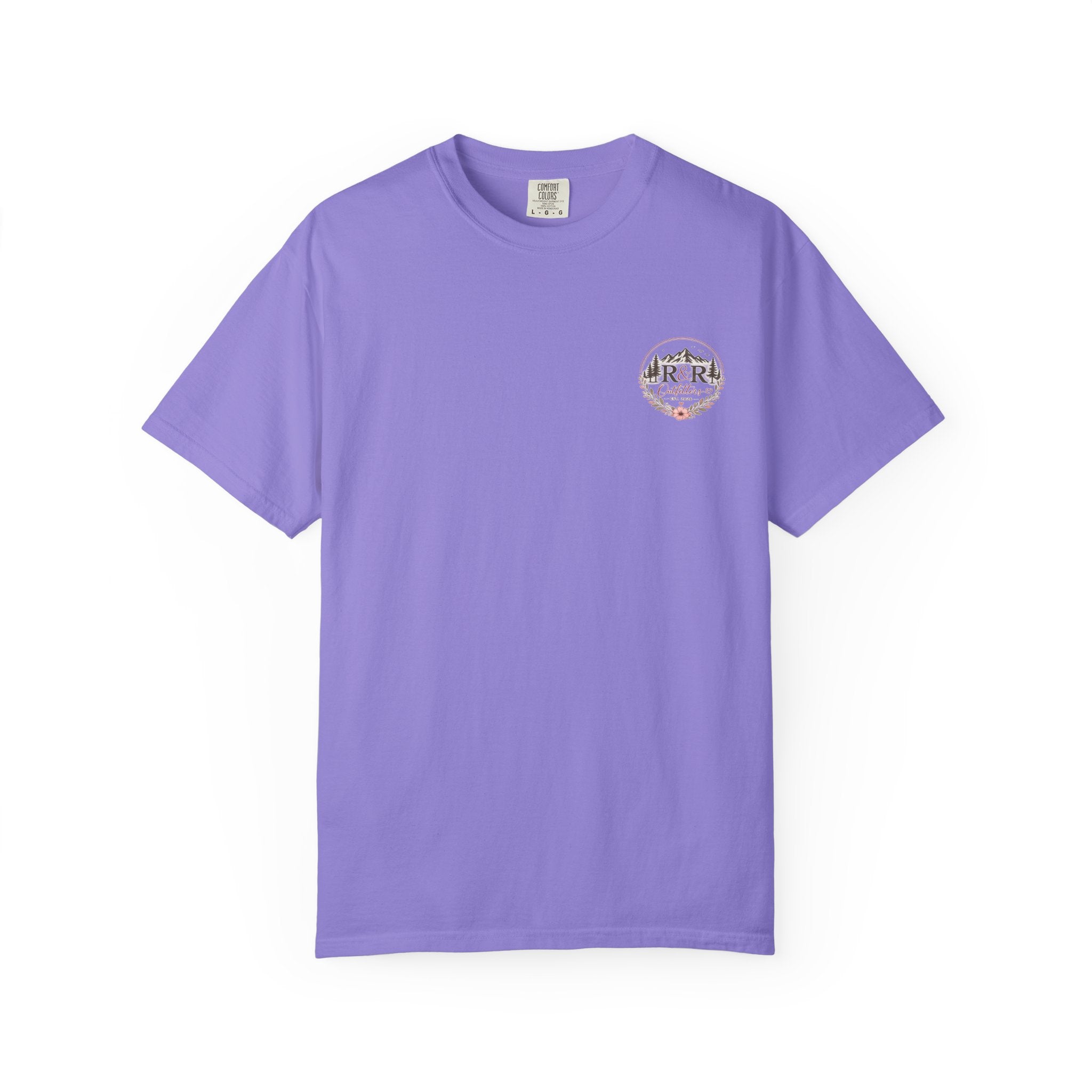 R&R Outfitters Floral Mountain T-Shirt — Est. 2023 Outdoor Logo Tee - Ruck & Ridge Outfitters