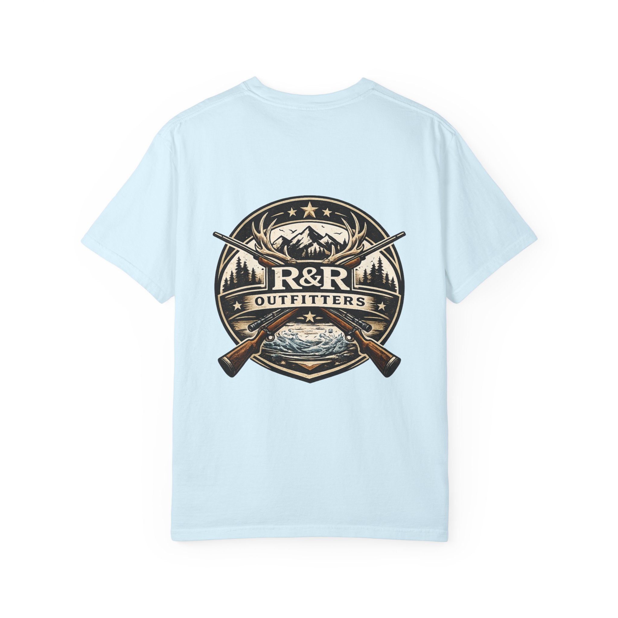 Outdoors T-Shirt — R&R Outfitters Crest Graphic (Hunting & Fishing) - Ruck & Ridge Outfitters