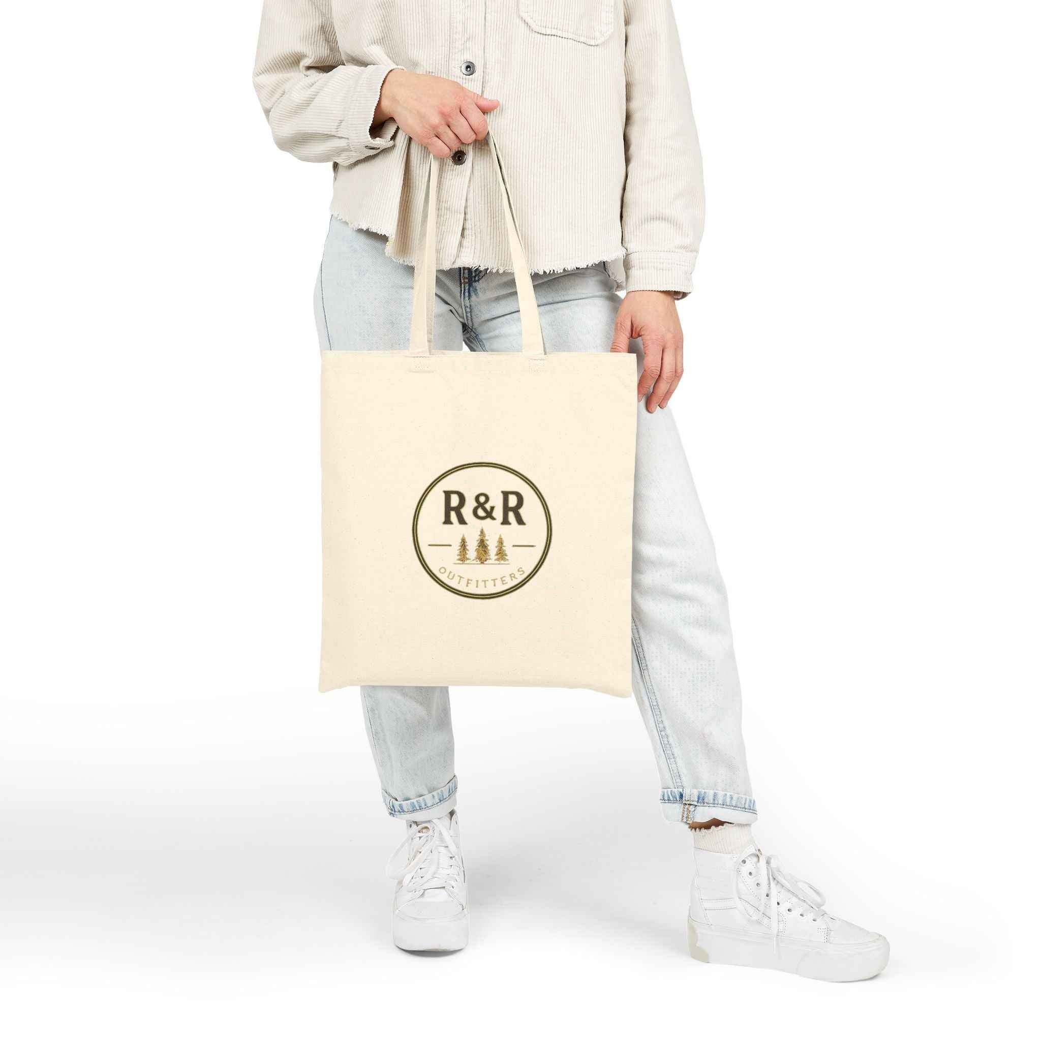 R&R Outfitters Canvas Tote Bag | Heavy-Duty Outdoor Utility Tote