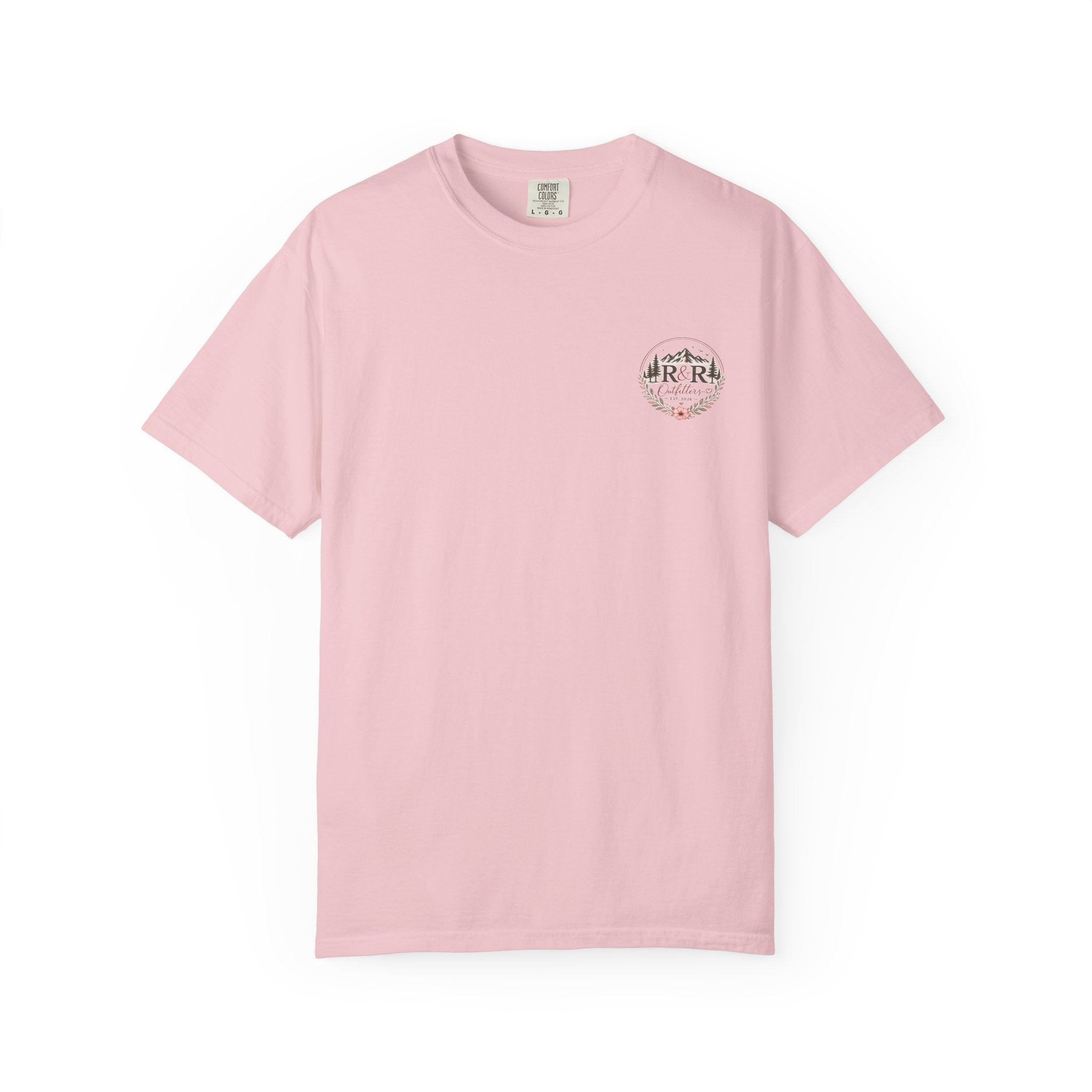 R&R Outfitters Floral Mountain T-Shirt — Est. 2023 Outdoor Logo Tee - Ruck & Ridge Outfitters