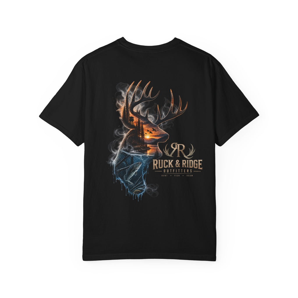 Deer Double-Exposure T-Shirt — Ruck & Ridge Hunting Graphic Tee