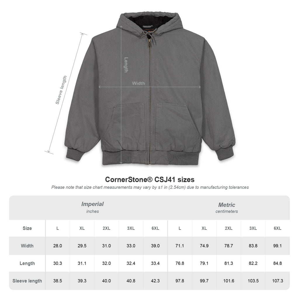 Men's Duck Cloth Hooded Work Jacket — Embroidered Logo Insulated Workwear