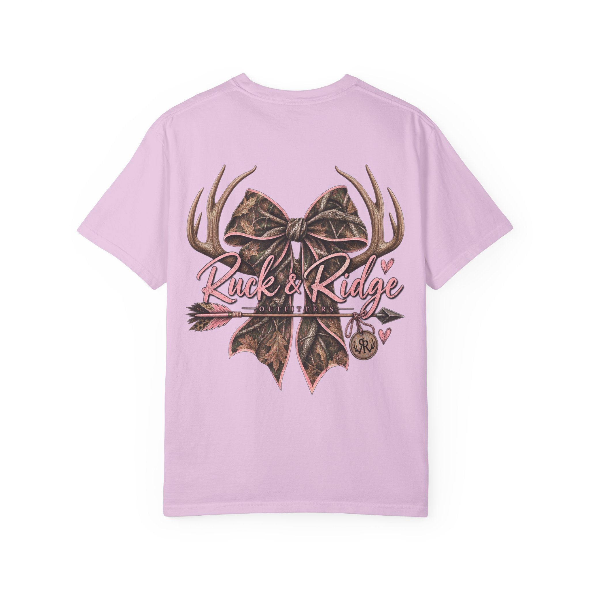 Camo Antler Bow Tee — 'Rack & Ridge' Hunting Graphic T-Shirt