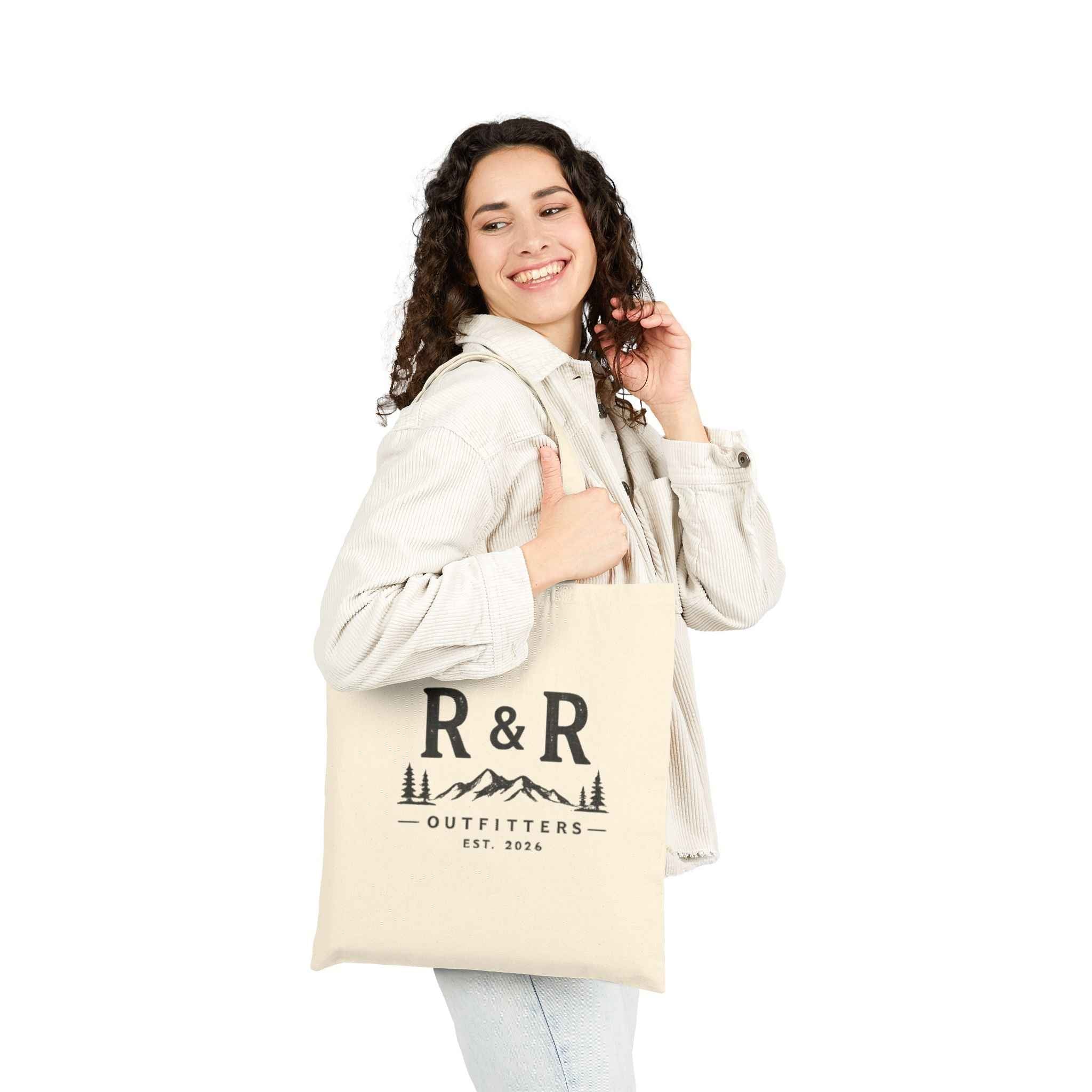 R&R Outfitters Canvas Tote Bag | Heavy-Duty Outdoor Utility Tote