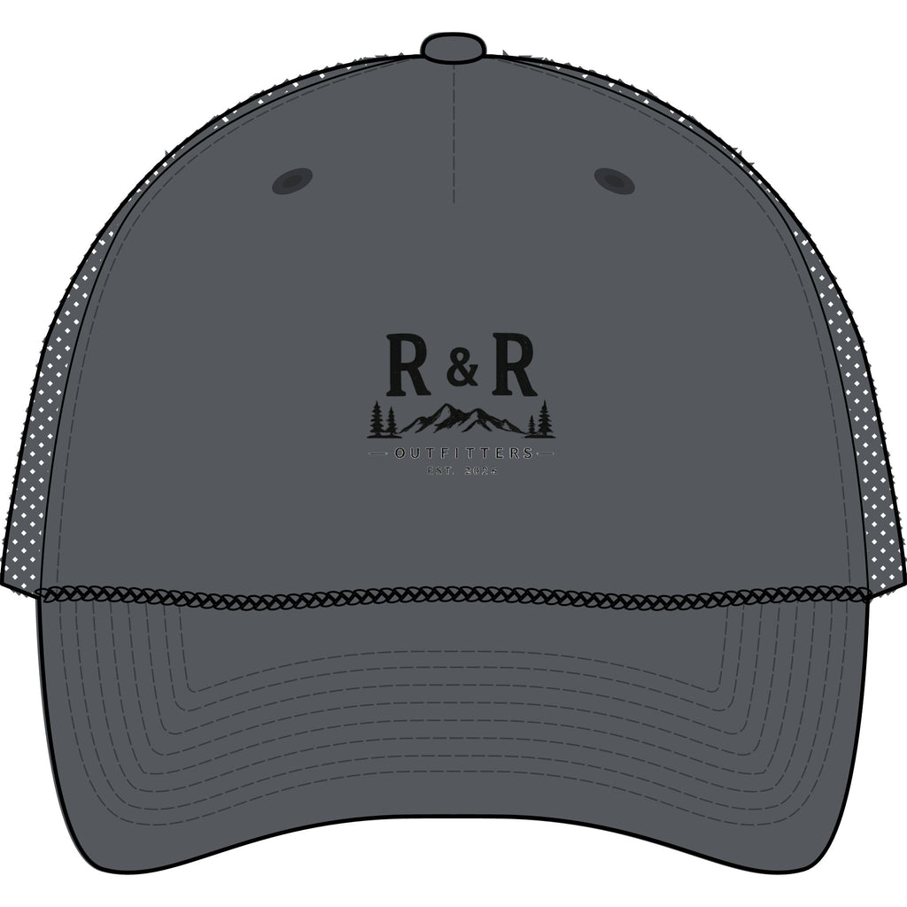 Trucker Cap — R&R Outfitters Logo Rope Hat (Outdoor Camping Vibe) - Ruck & Ridge Outfitters