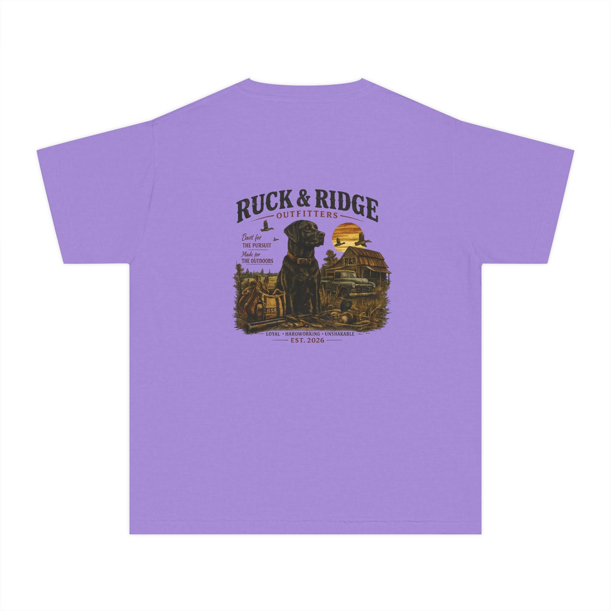 Youth Tee — Ruck & Ridge Outfitters Vintage Black Lab Logo - Ruck & Ridge Outfitters