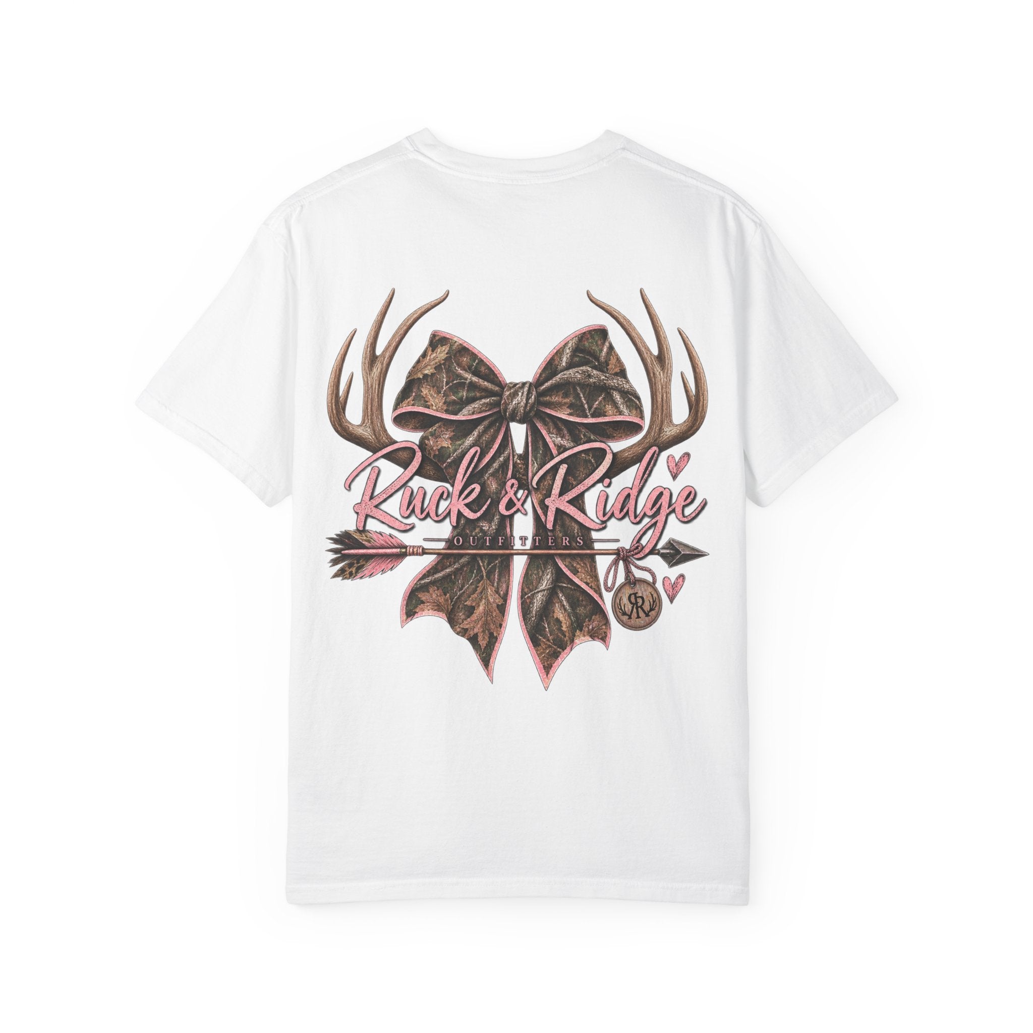 Camo Antler Bow Tee — 'Rack & Ridge' Hunting Graphic T-Shirt