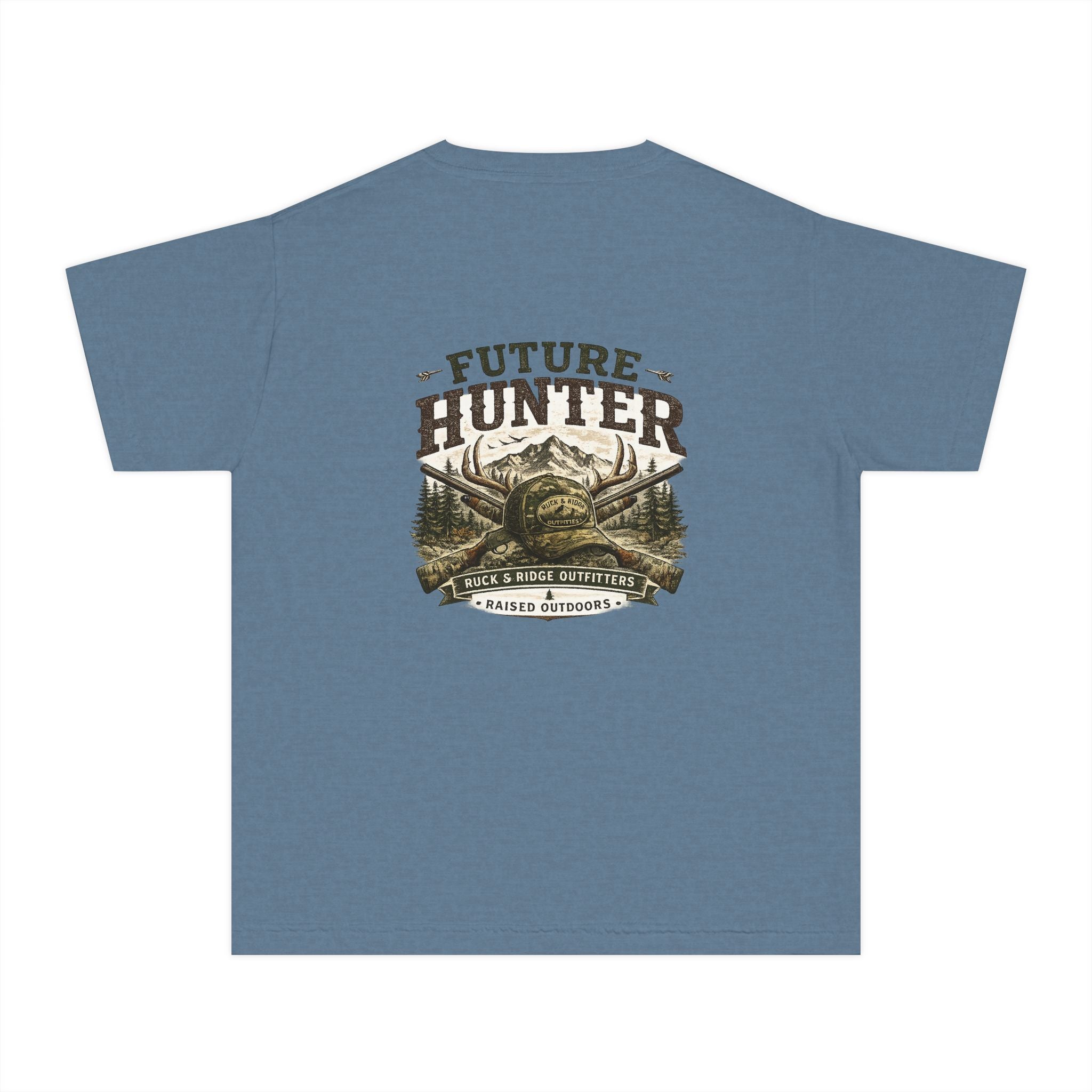 Youth Tee — 'Future Hunter' Mountain & Antler Graphic - Ruck & Ridge Outfitters