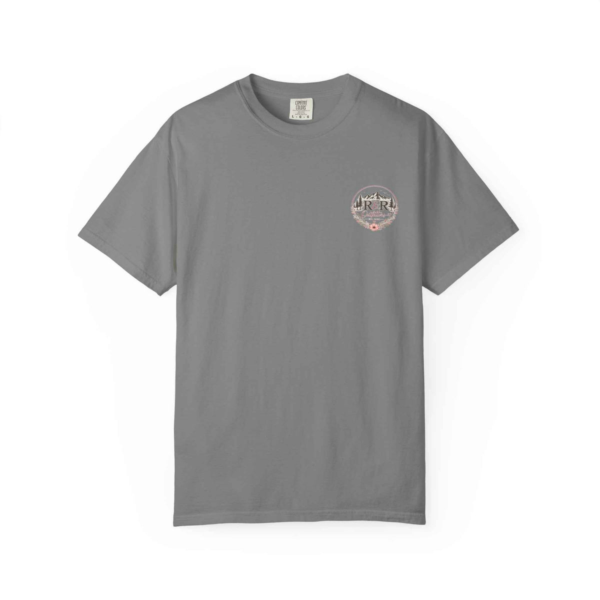 R&R Outfitters Floral Mountain T-Shirt — Est. 2023 Outdoor Logo Tee - Ruck & Ridge Outfitters