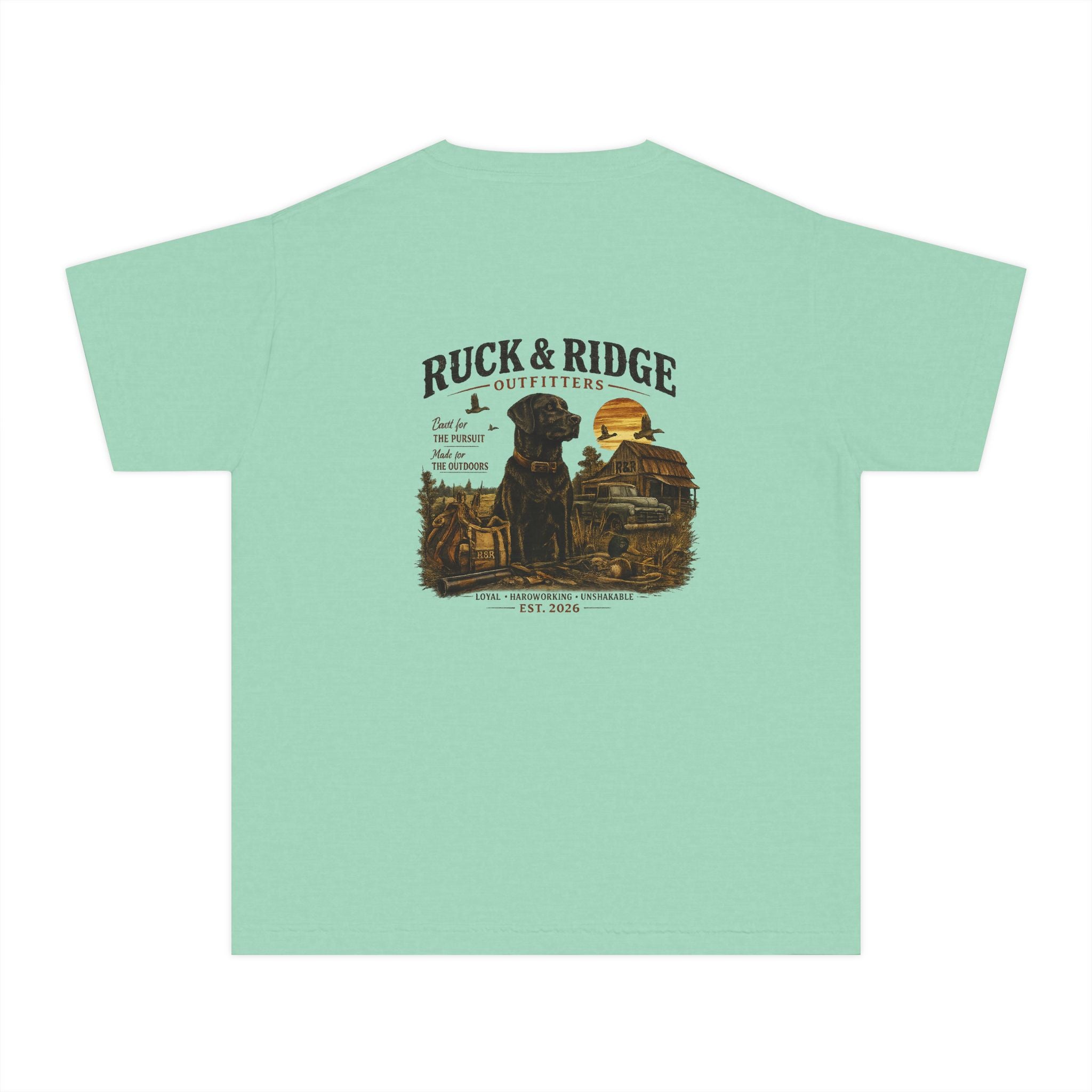 Youth Tee — Ruck & Ridge Outfitters Vintage Black Lab Logo - Ruck & Ridge Outfitters