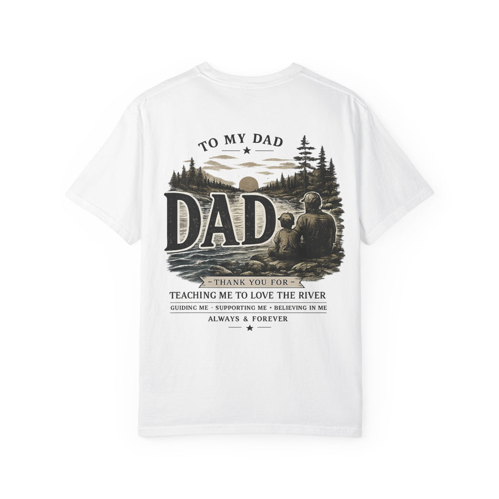 Dad Fishing Scene T-Shirt — "To My Dad" Sentimental Outdoors Gift