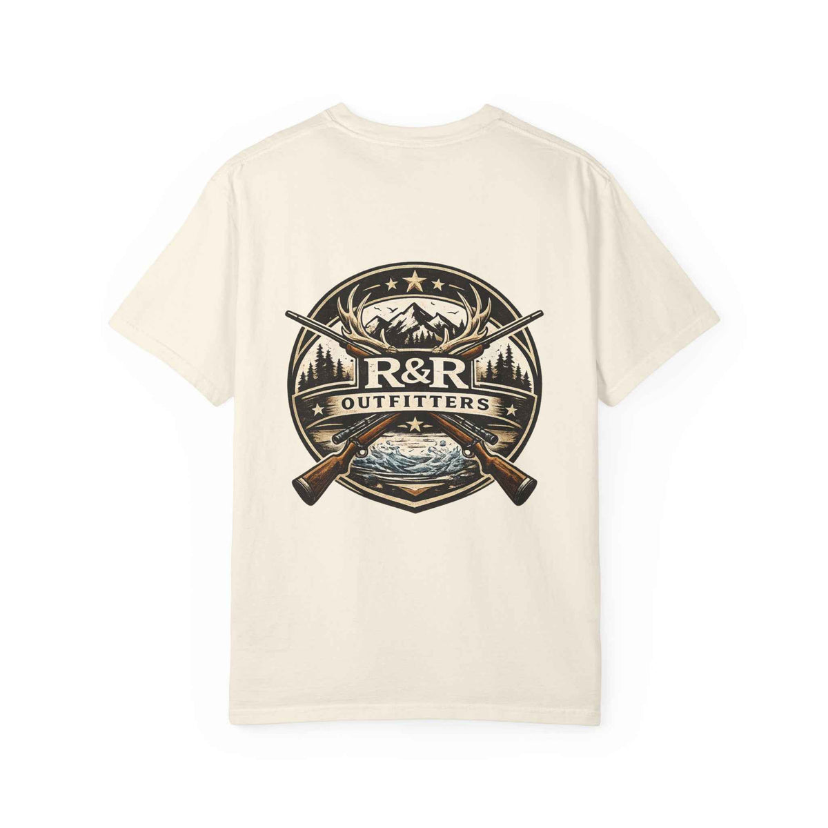 Outdoors T-Shirt — R&R Outfitters Crest Graphic (Hunting & Fishing) - Ruck & Ridge Outfitters