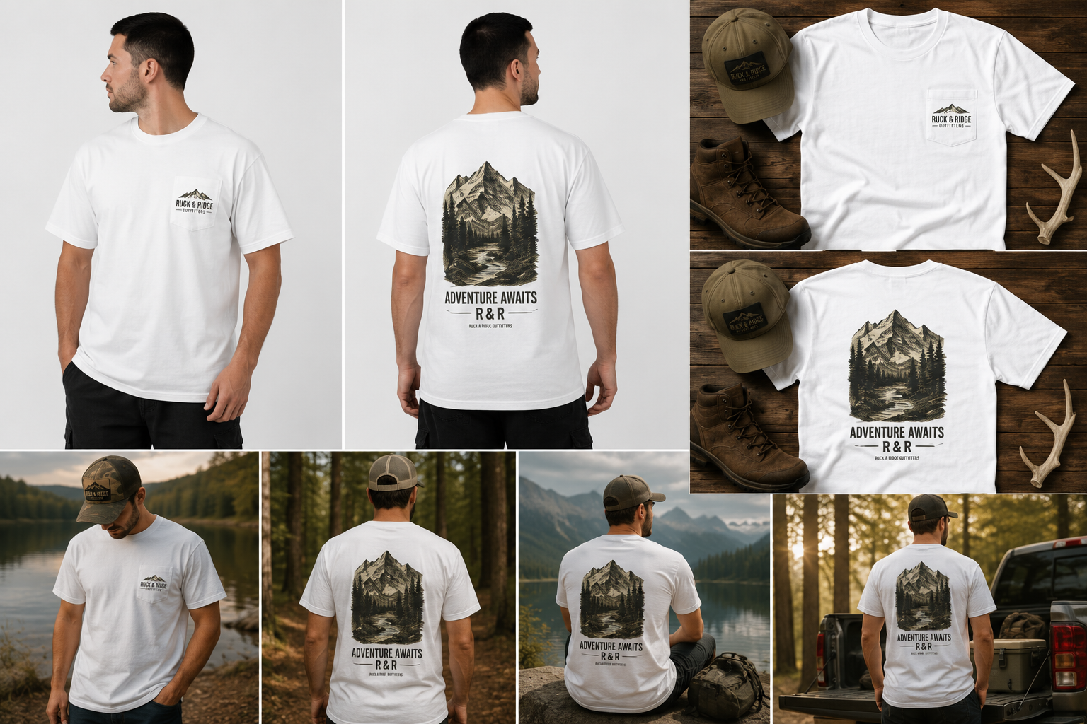 Adventure Awaits Mountain T-Shirt