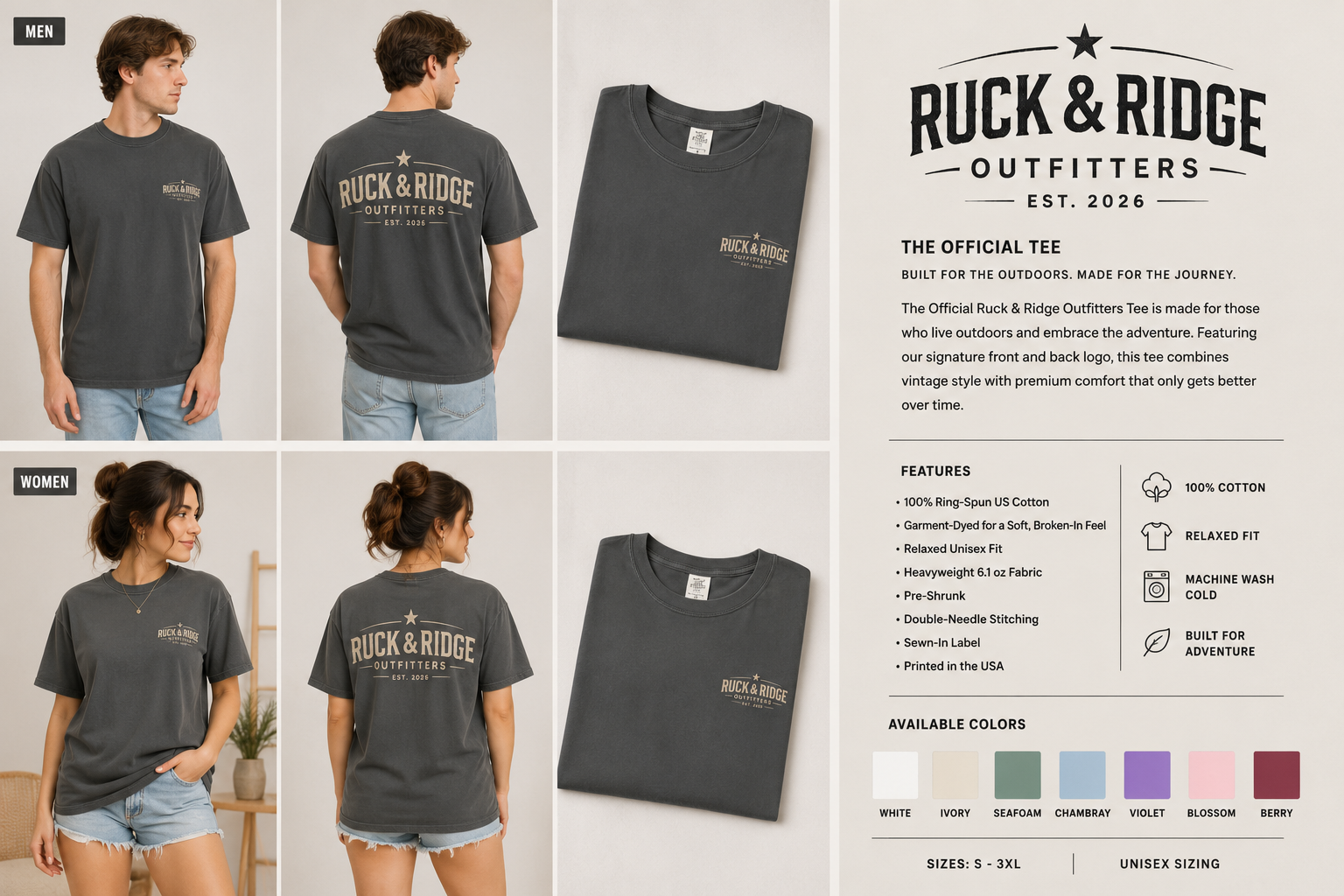 Official Ruck & Ridge Outfitters™ Tee | Est. 2026