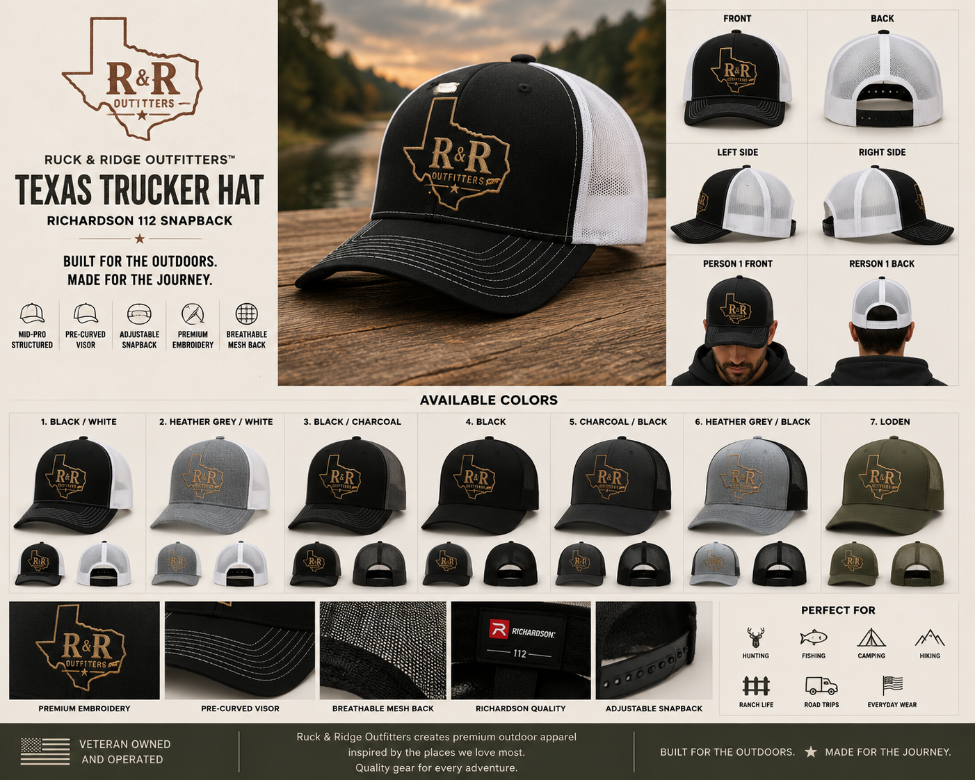 Ruck & Ridge Outfitters™ Texas Trucker Hat | Richardson 112 Snapback