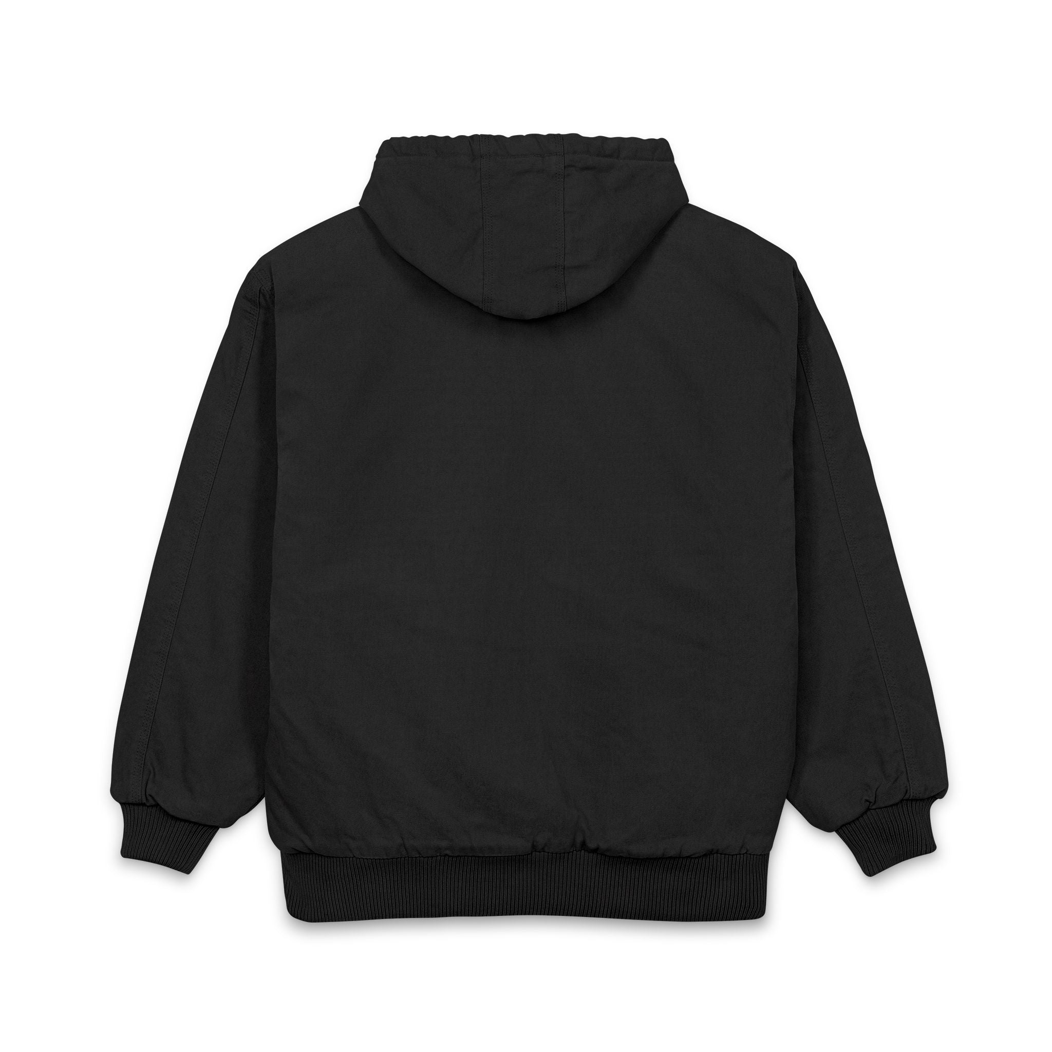 Men's Duck Cloth Hooded Work Jacket — Embroidered Logo Insulated Workwear