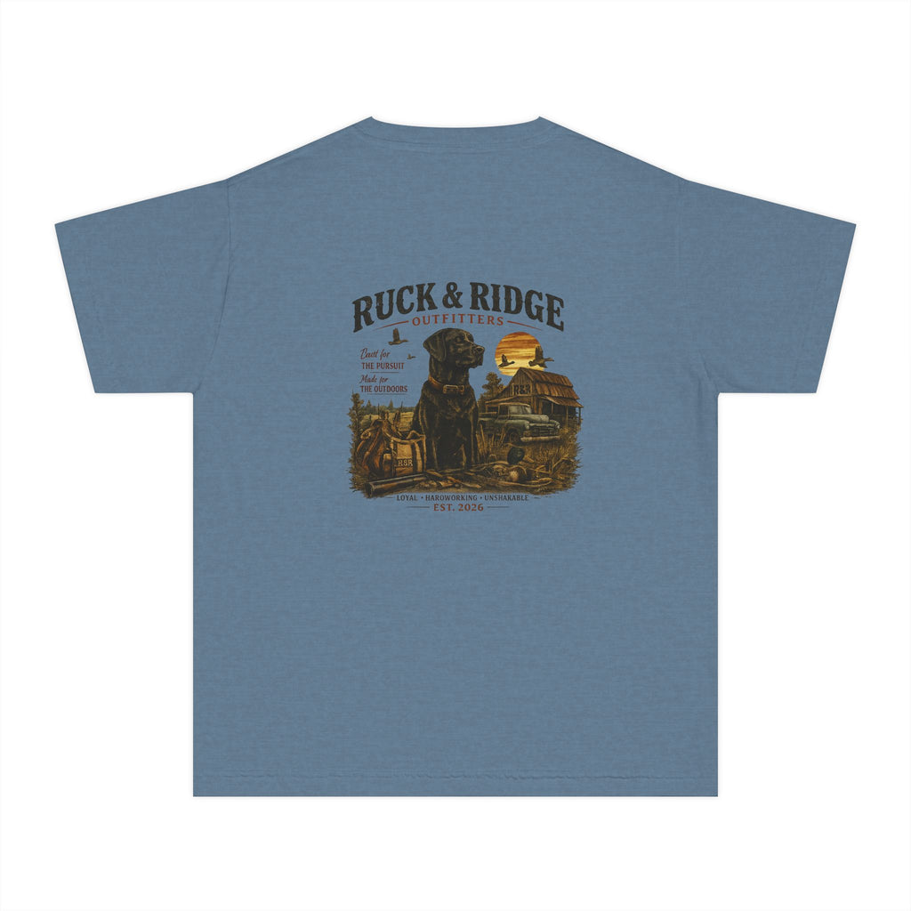 Youth Tee — Ruck & Ridge Outfitters Vintage Black Lab Logo - Ruck & Ridge Outfitters