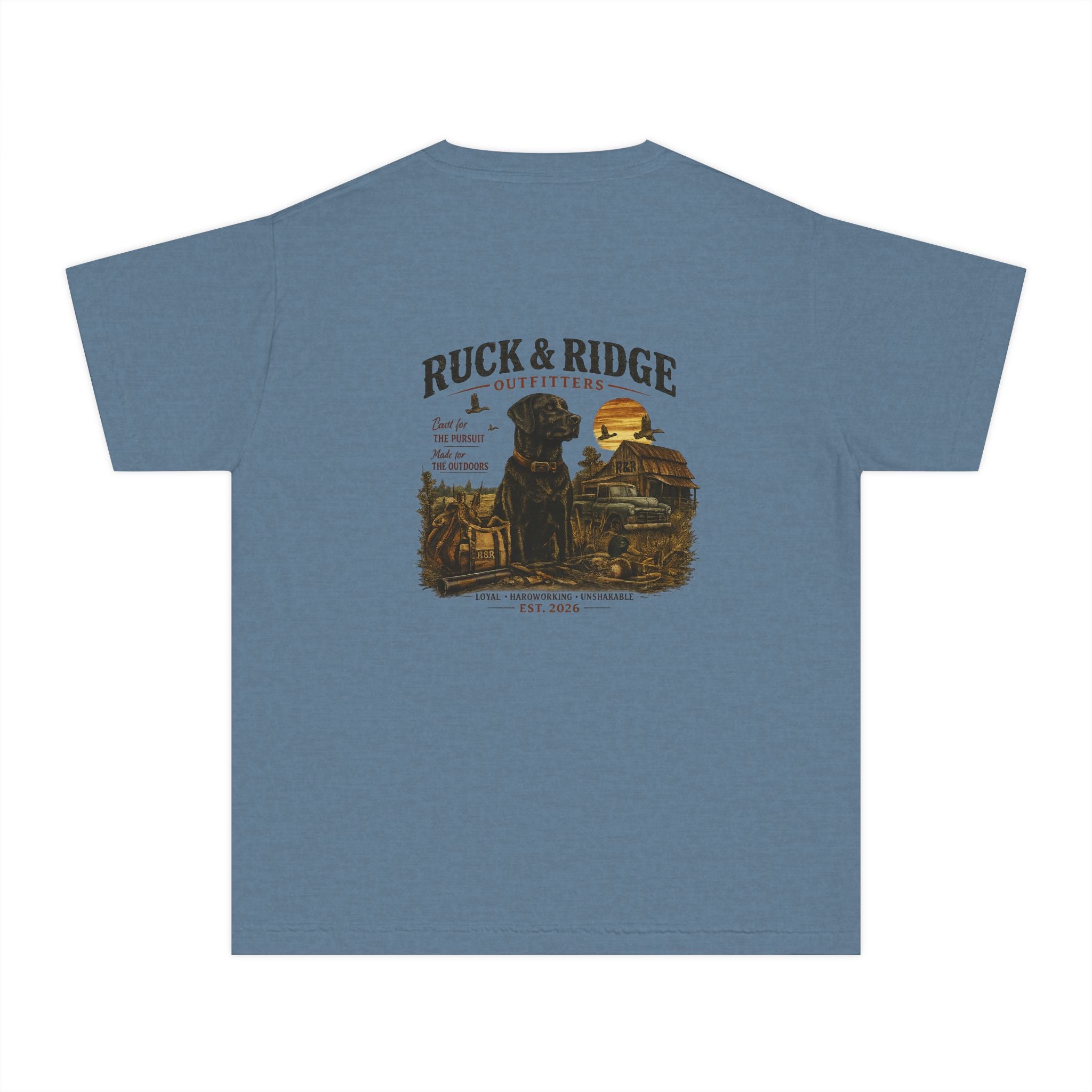 Youth Tee — Ruck & Ridge Outfitters Vintage Black Lab Logo - Ruck & Ridge Outfitters