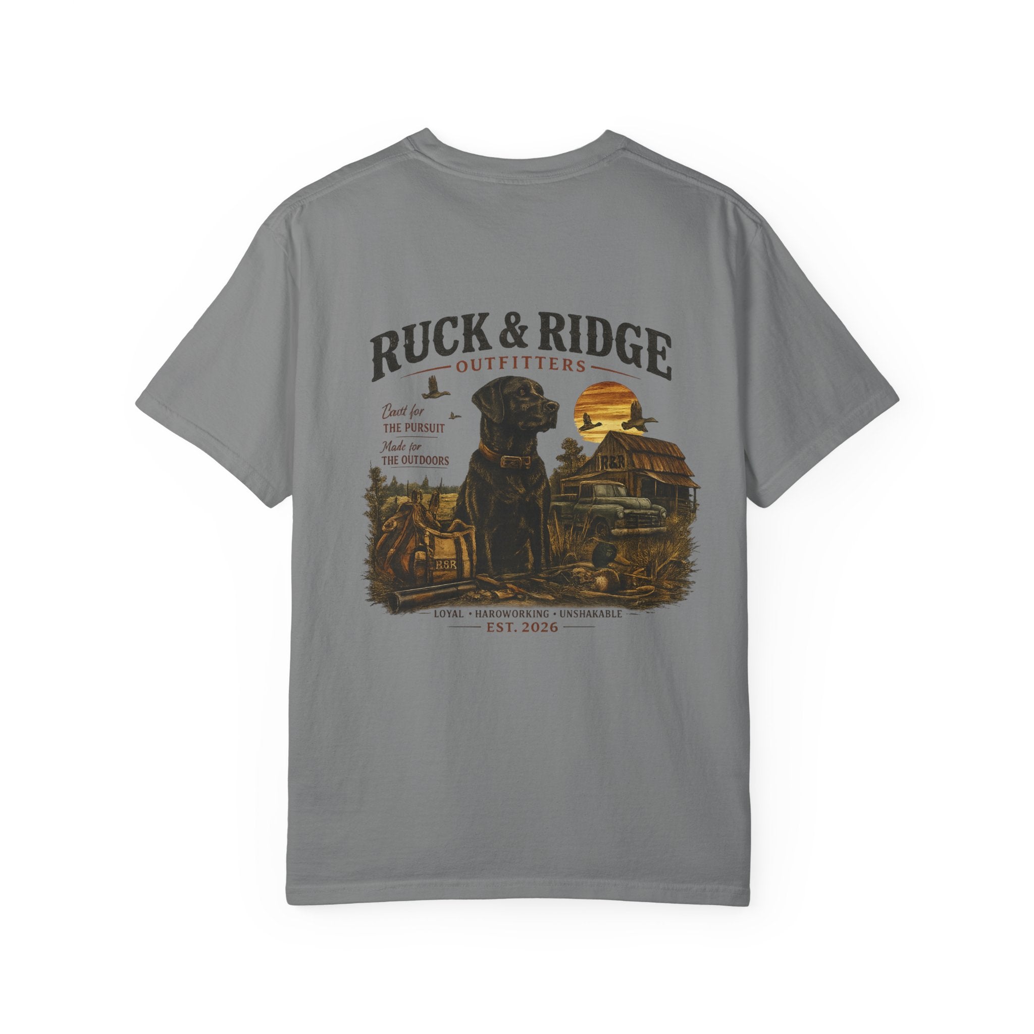 Ruck & Ridge Outfitters Graphic Tee with Black Lab
