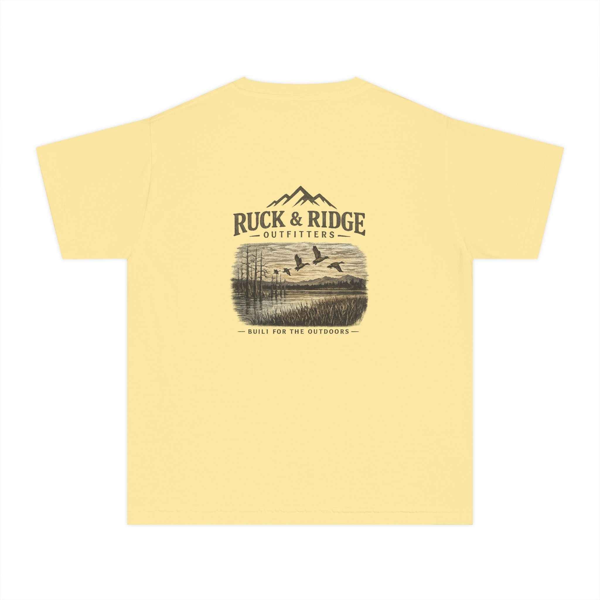 Ruck & Ridge Youth Tee - Outdoorsy Mountain Waterfowl Graphic - Ruck & Ridge Outfitters