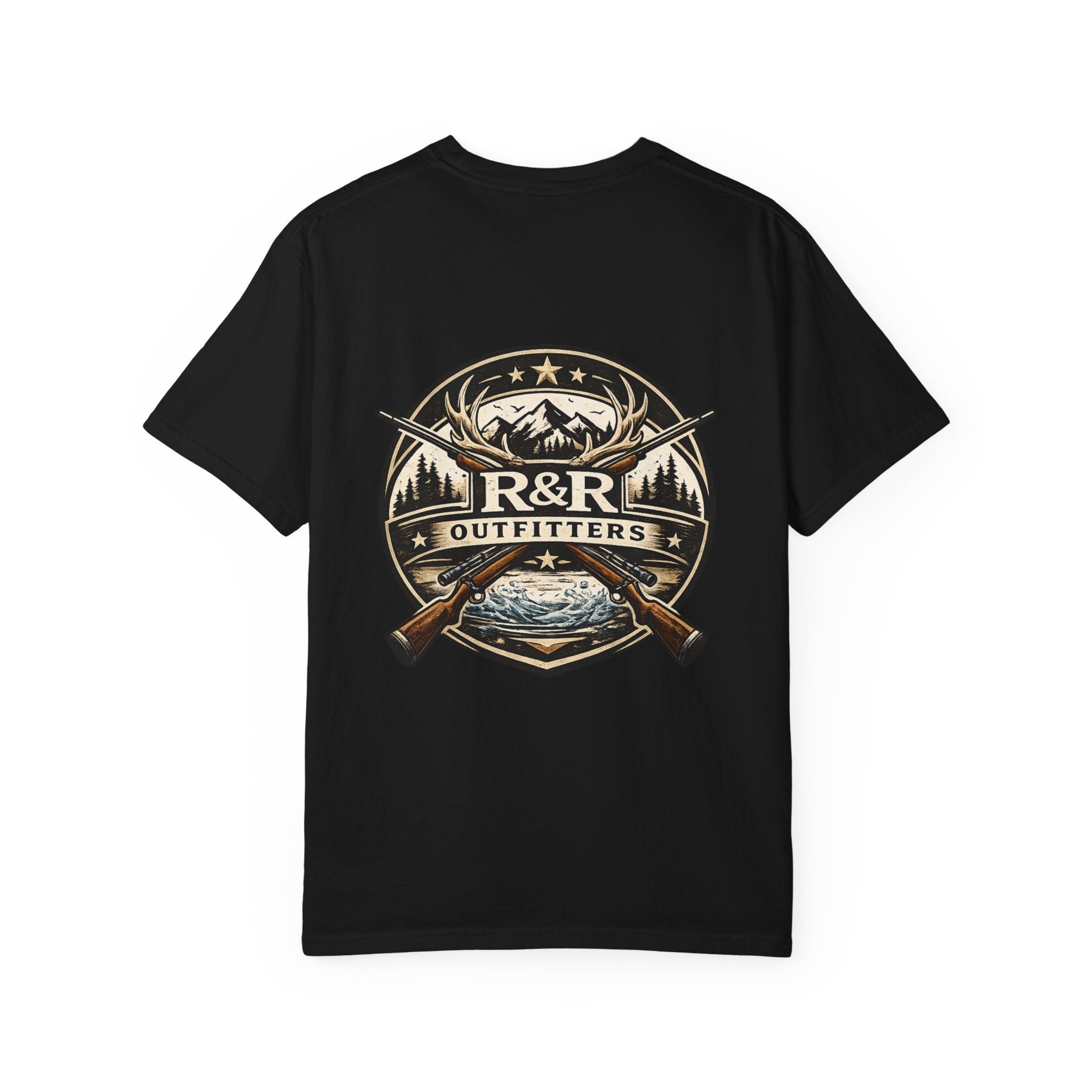 Outdoors T-Shirt — R&R Outfitters Crest Graphic (Hunting & Fishing) - Ruck & Ridge Outfitters