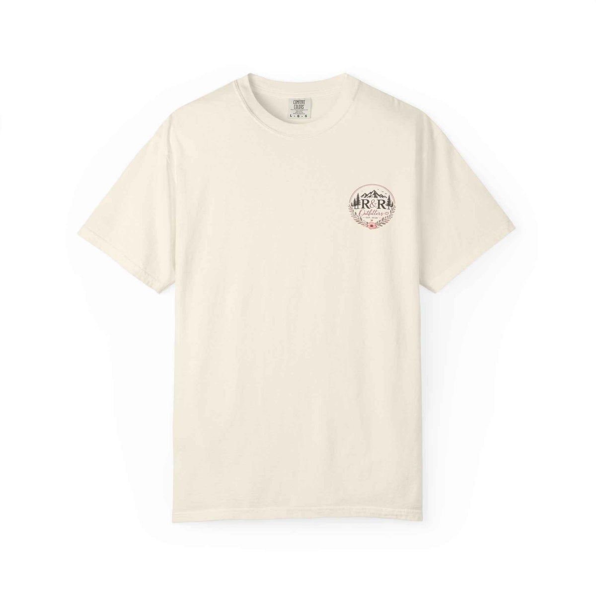 R&R Outfitters Floral Mountain T-Shirt — Est. 2023 Outdoor Logo Tee - Ruck & Ridge Outfitters