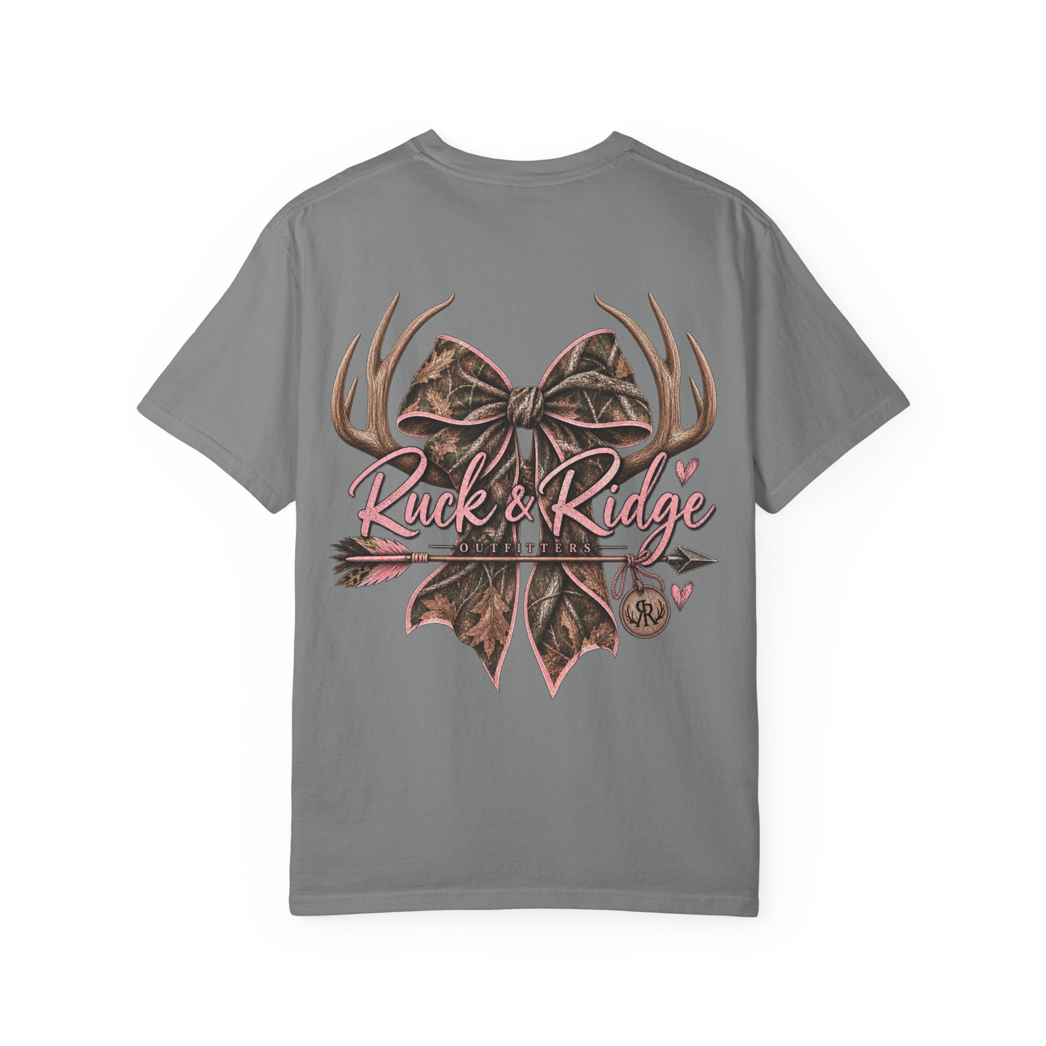 Camo Antler Bow Tee — 'Rack & Ridge' Hunting Graphic T-Shirt