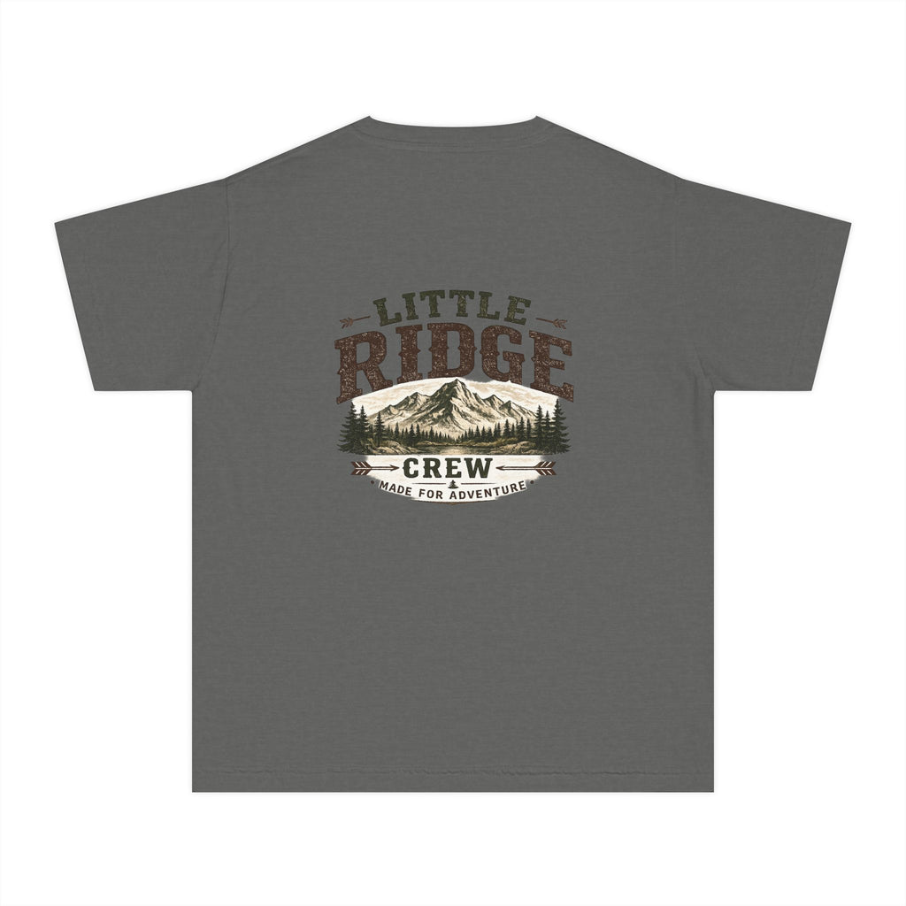 Little Ridge Crew Youth Tee — Vintage Forest Adventure Kids Shirt - Ruck & Ridge Outfitters