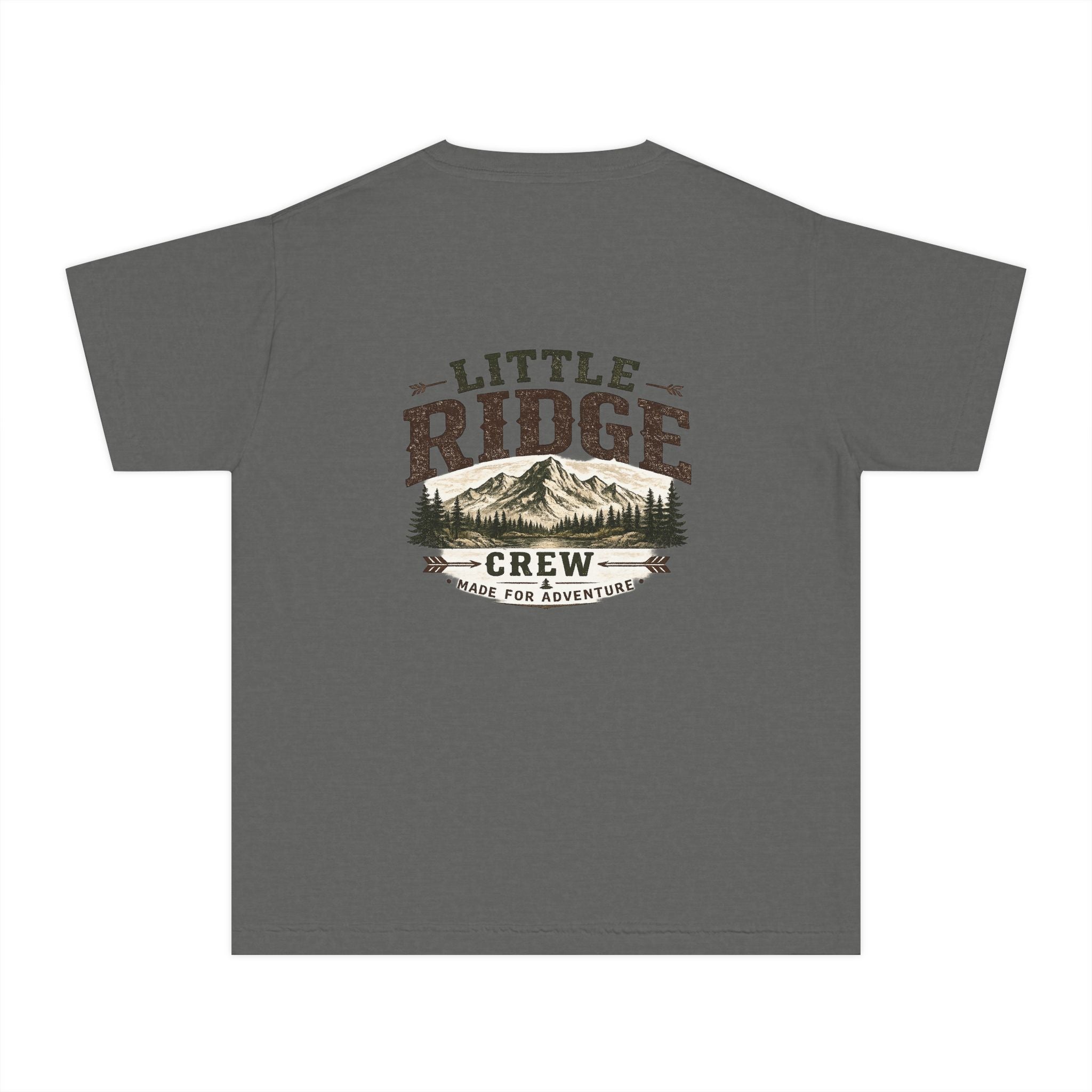 Little Ridge Crew Youth Tee — Vintage Forest Adventure Kids Shirt - Ruck & Ridge Outfitters