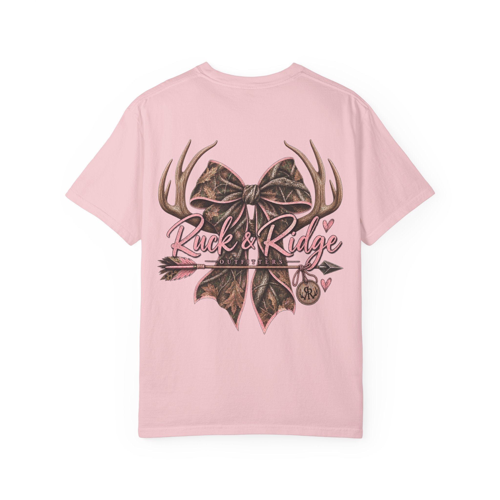 Camo Antler Bow Tee — 'Rack & Ridge' Hunting Graphic T-Shirt