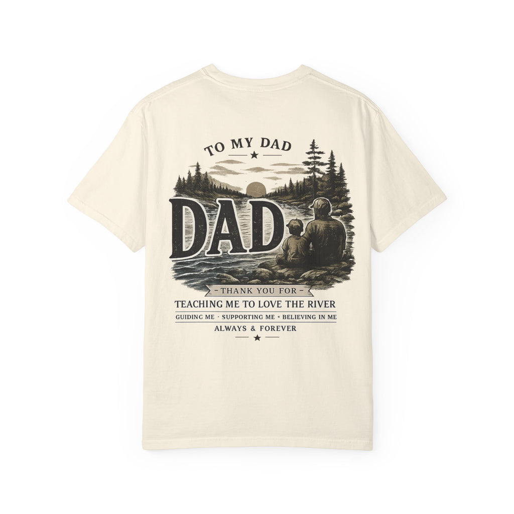Dad Fishing Scene T-Shirt — "To My Dad" Sentimental Outdoors Gift