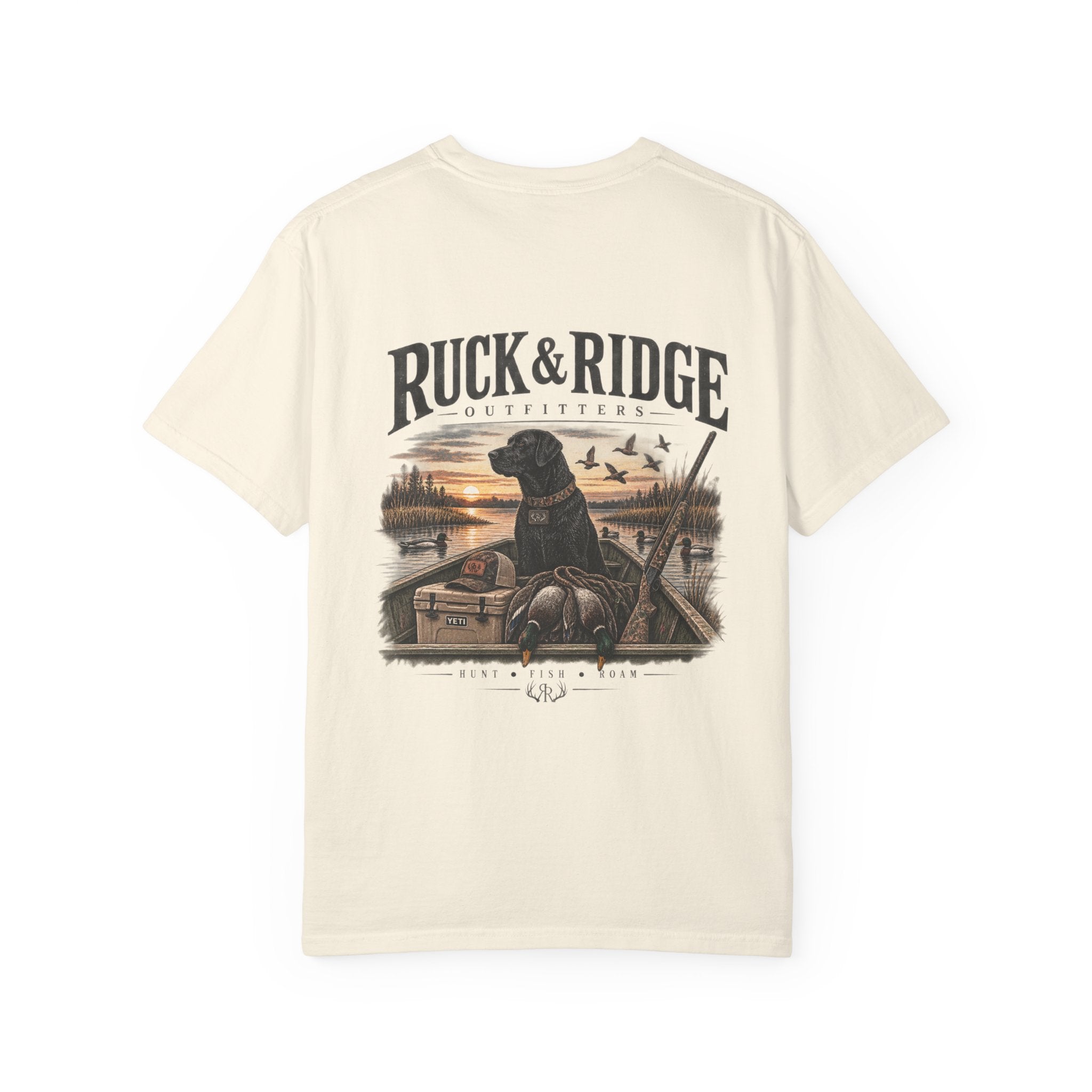 Duck Hunting Graphic T-Shirt — Ruck & Ridge Retriever Scene