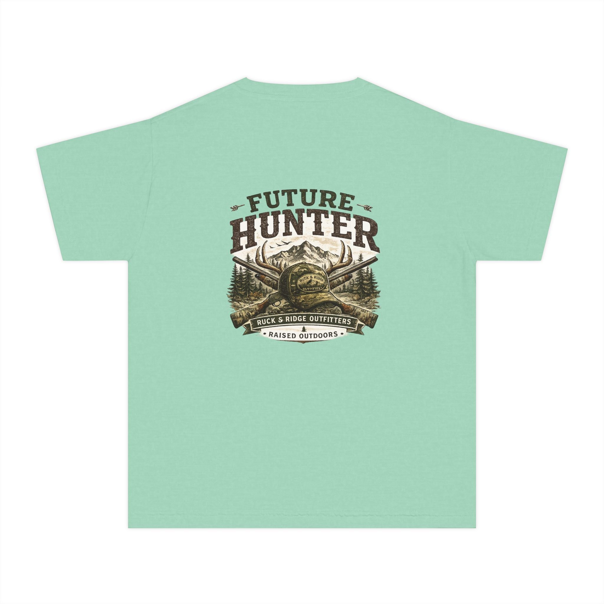 Youth Tee — 'Future Hunter' Mountain & Antler Graphic - Ruck & Ridge Outfitters