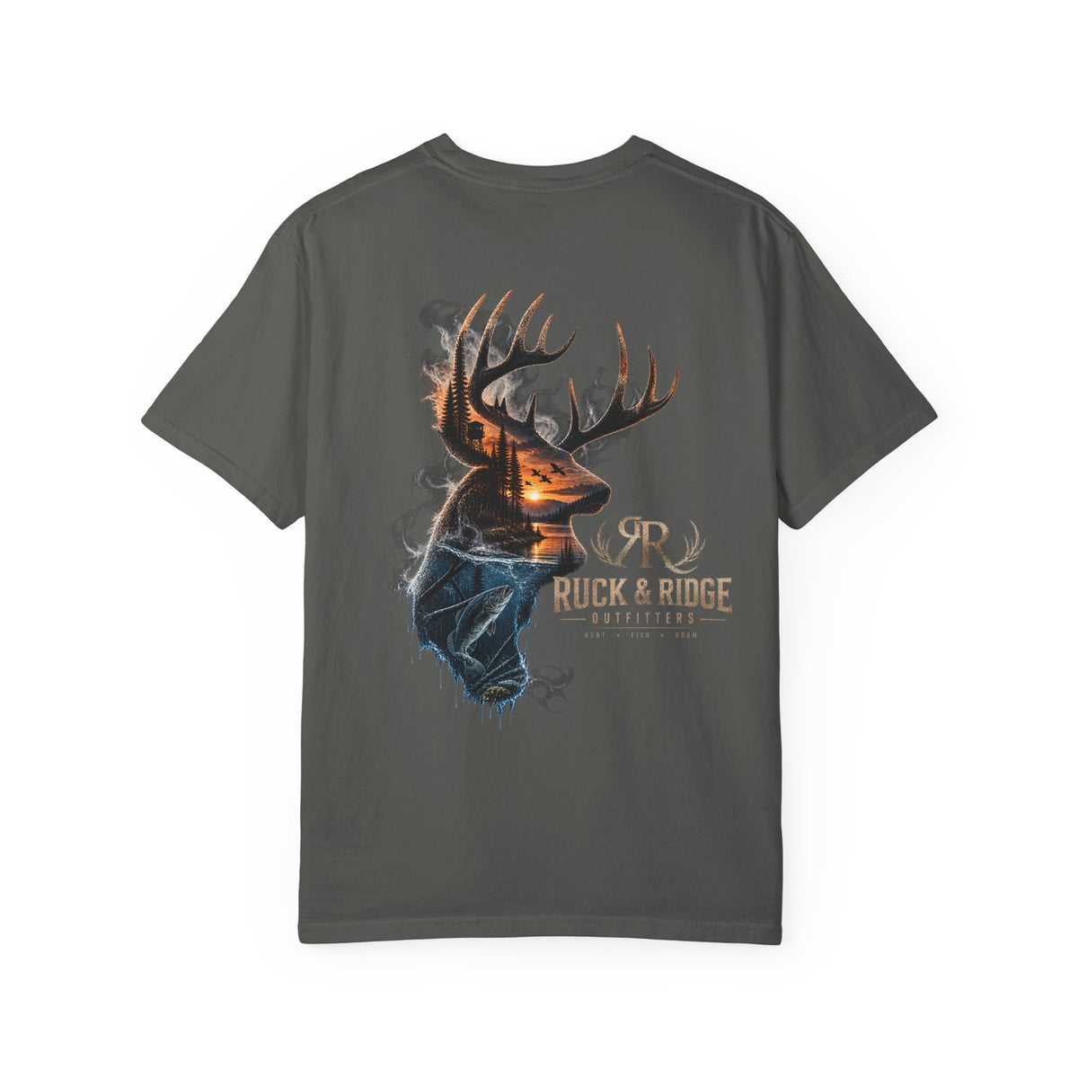 Deer Double-Exposure T-Shirt — Ruck & Ridge Hunting Graphic Tee