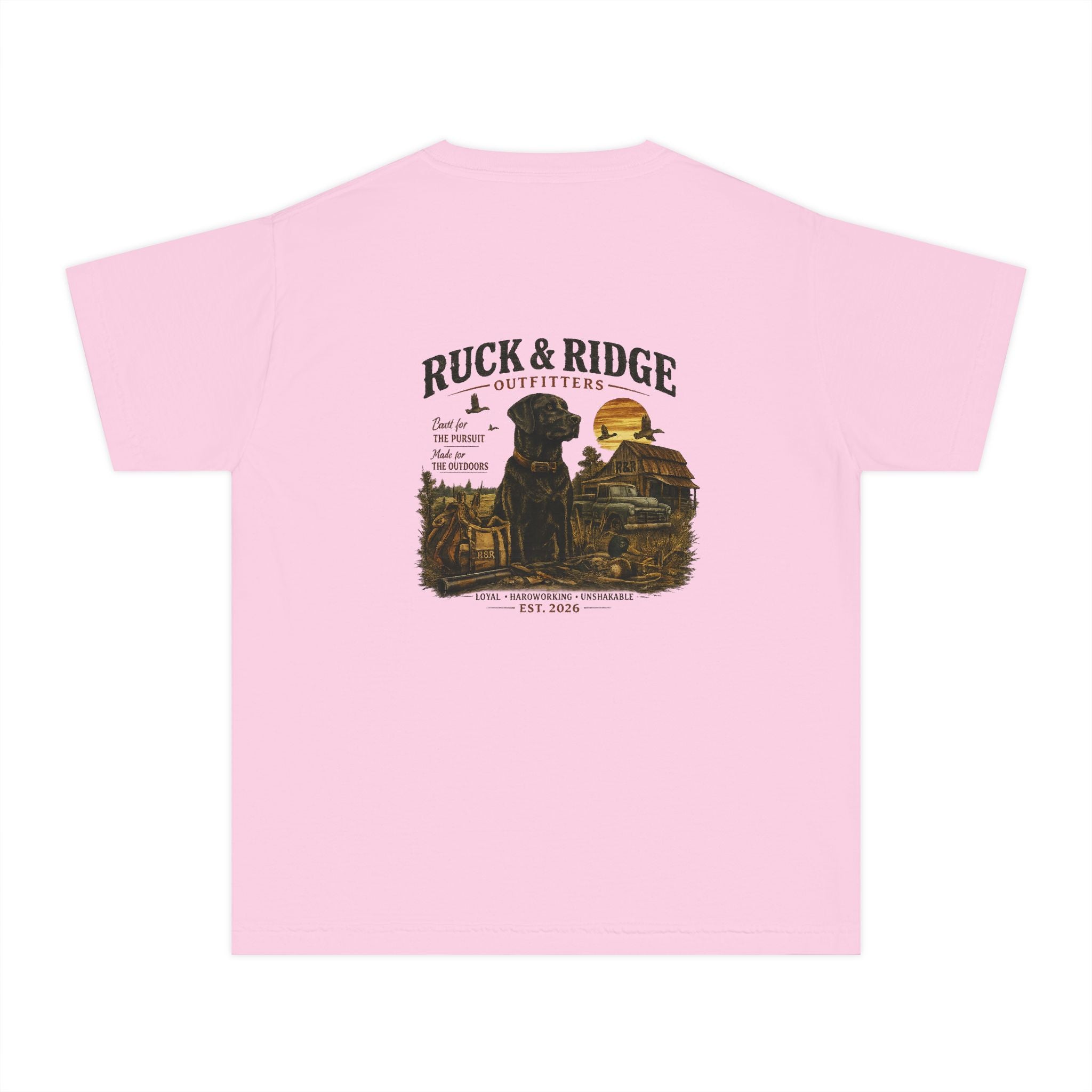 Youth Tee — Ruck & Ridge Outfitters Vintage Black Lab Logo - Ruck & Ridge Outfitters