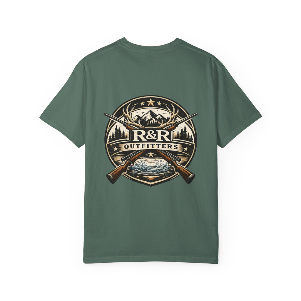 Outdoors T-Shirt — R&R Outfitters Crest Graphic (Hunting & Fishing) - Ruck & Ridge Outfitters