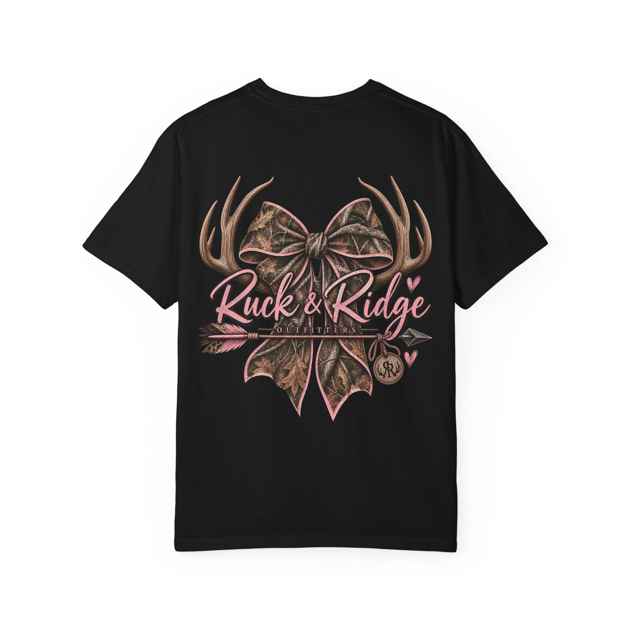 Camo Antler Bow Tee — 'Rack & Ridge' Hunting Graphic T-Shirt