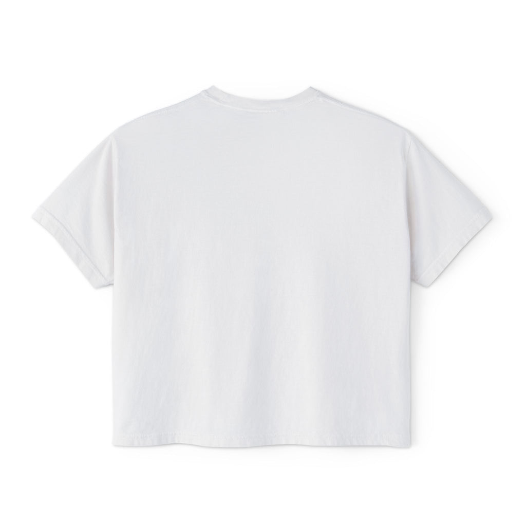 Honey Leopard Women’s Boxy Tee — Casual Graphic Crop T-Shirt