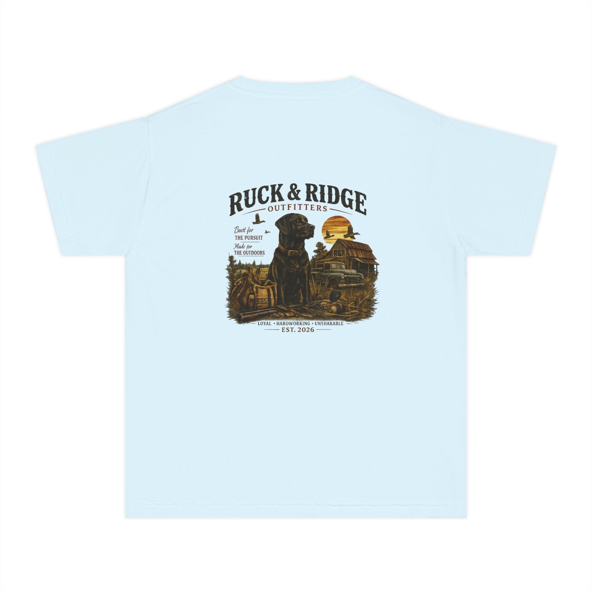 Youth Tee — Ruck & Ridge Outfitters Vintage Black Lab Logo - Ruck & Ridge Outfitters