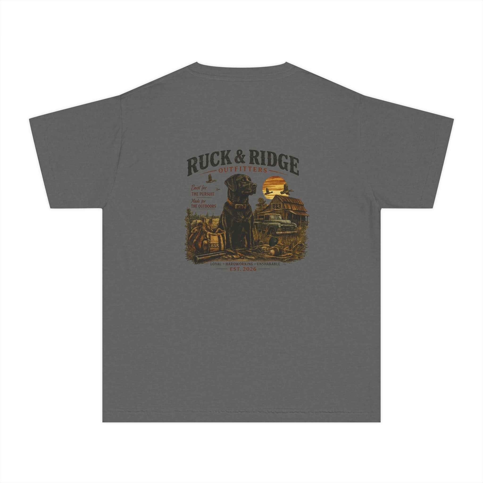 Youth Tee — Ruck & Ridge Outfitters Vintage Black Lab Logo - Ruck & Ridge Outfitters