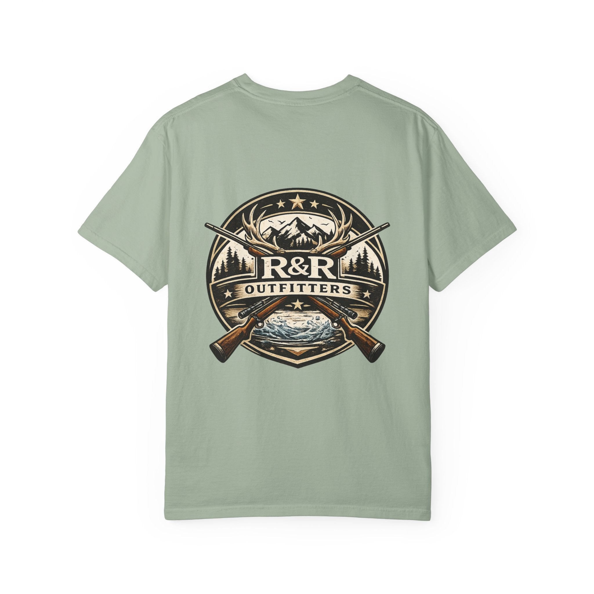 Outdoors T-Shirt — R&R Outfitters Crest Graphic (Hunting & Fishing) - Ruck & Ridge Outfitters